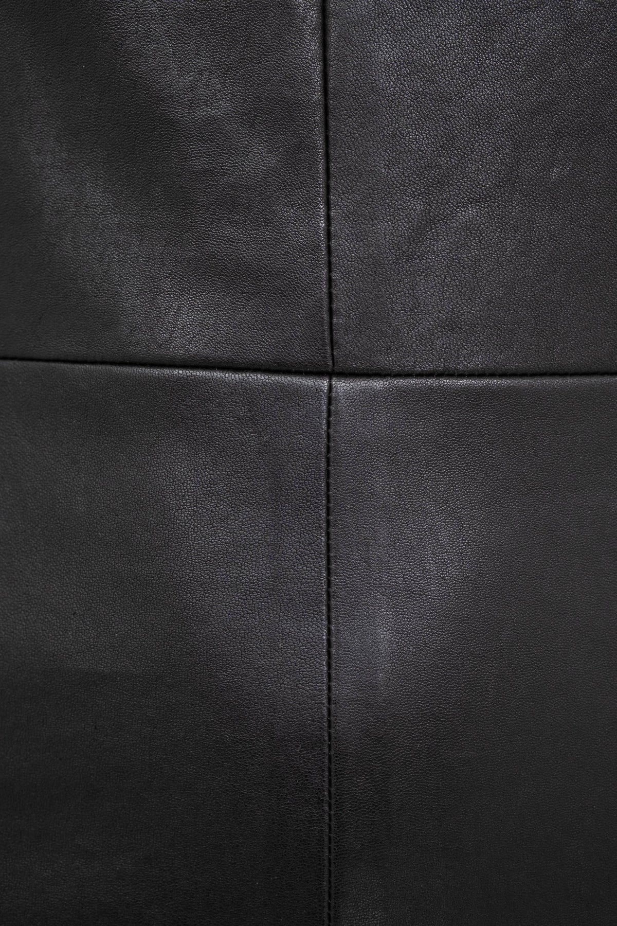 Jitrois Black Leather Dress With Lace Cut Out Detail Size 36