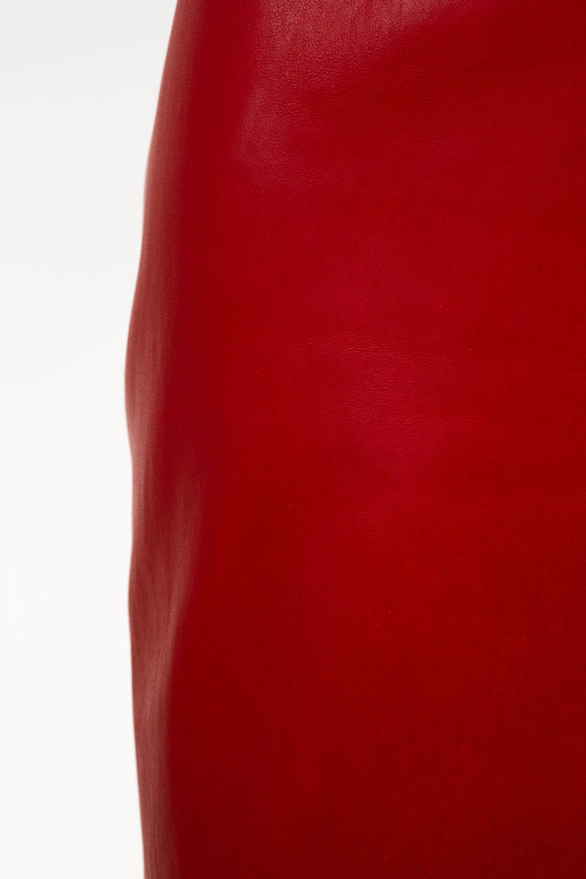 Jitrois Burgundy Belted Short Sleeve Leather Dress Size 36