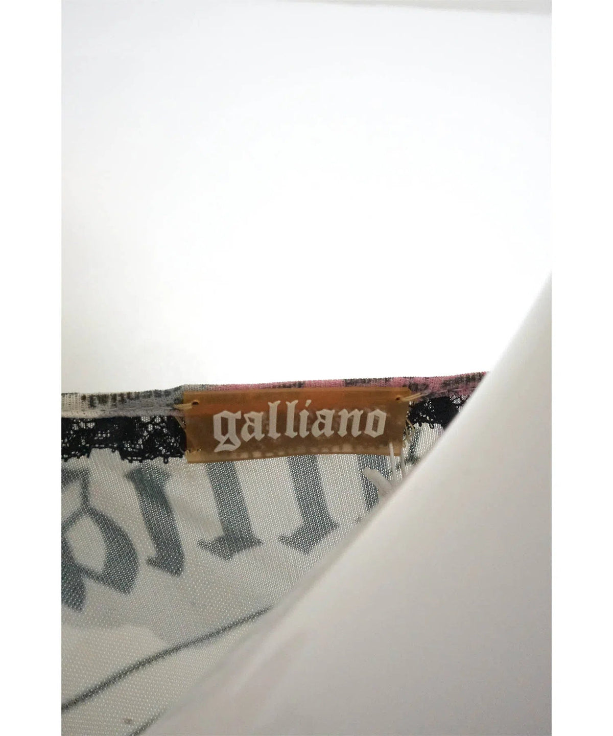 John Galliano Vintage Watercolor Newsprint Jersey Dress 1990&#39;s