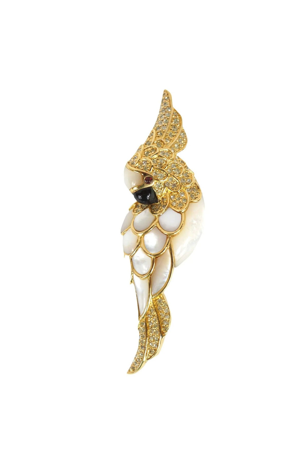 Judith Leiber Cockatiel Brooch