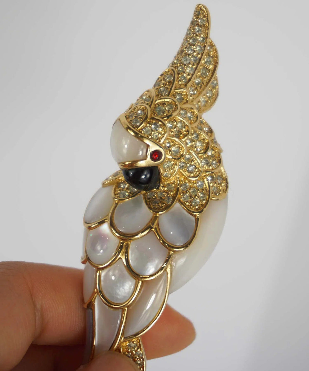 Judith Leiber Cockatiel Brooch