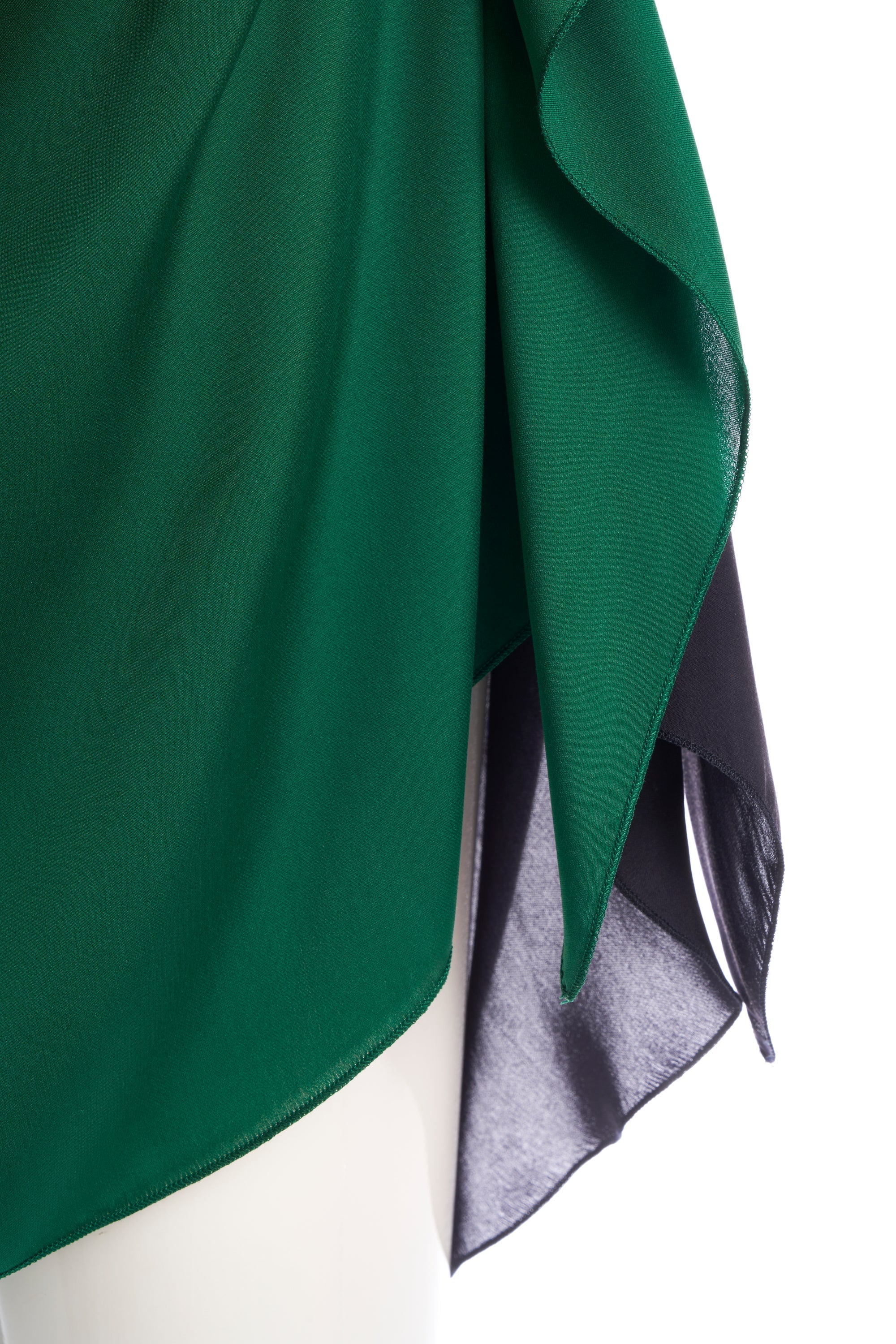 Lanvin Alber Elbaz 2013 Size 36 Green Black Silk Ruffle Dress