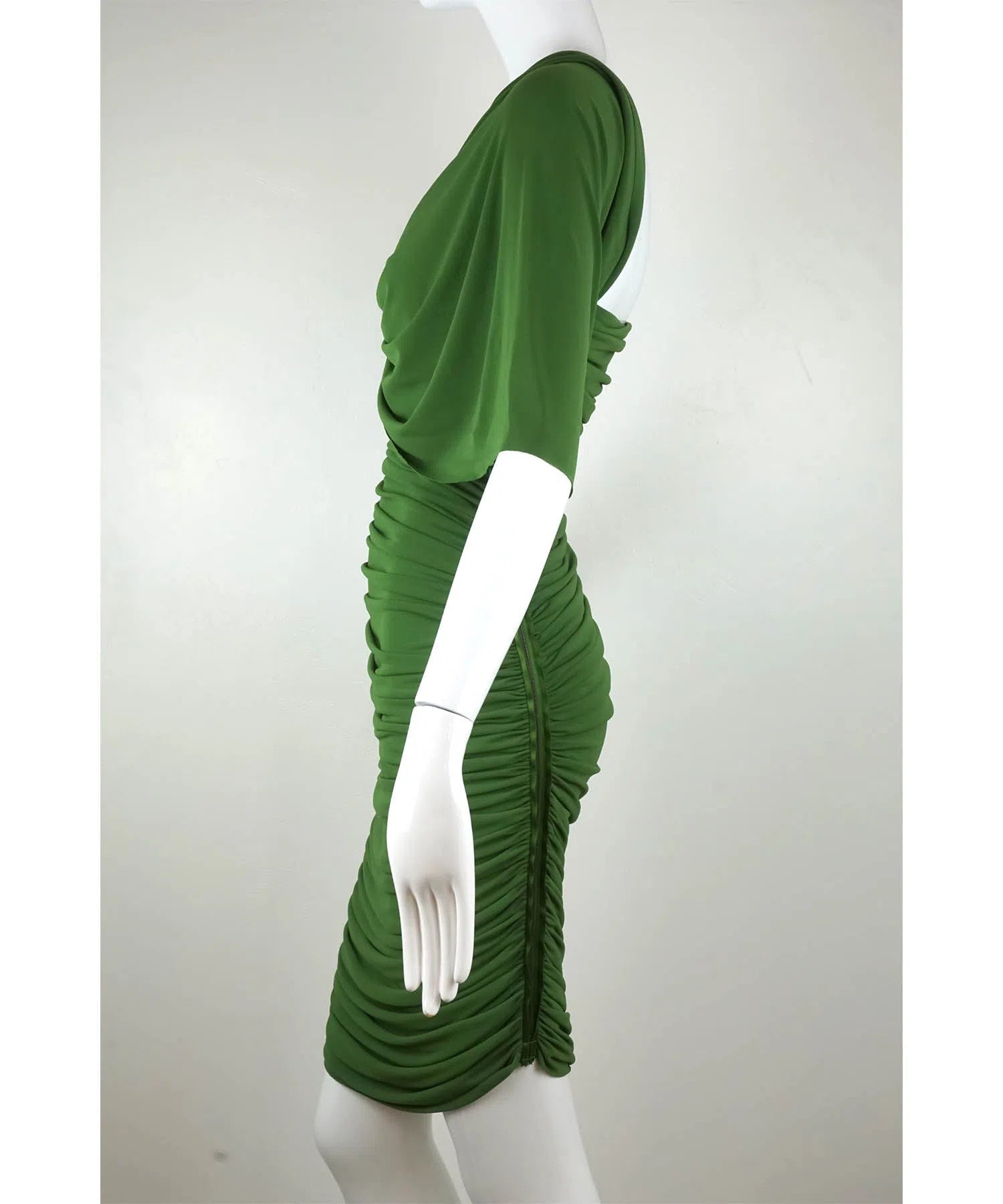 Lanvin Ruched Mesh One Shoulder Bodycon Dress - Foxy Couture Carmel Lanvin Ruched Mesh One Shoulder Bodycon Dress - Foxy Couture Carmel