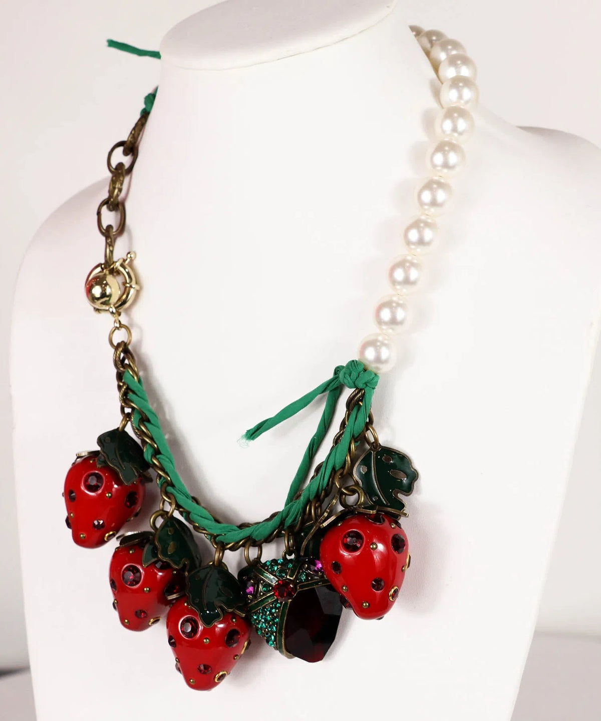 Lanvin Strawberry &amp; Pearl Necklace