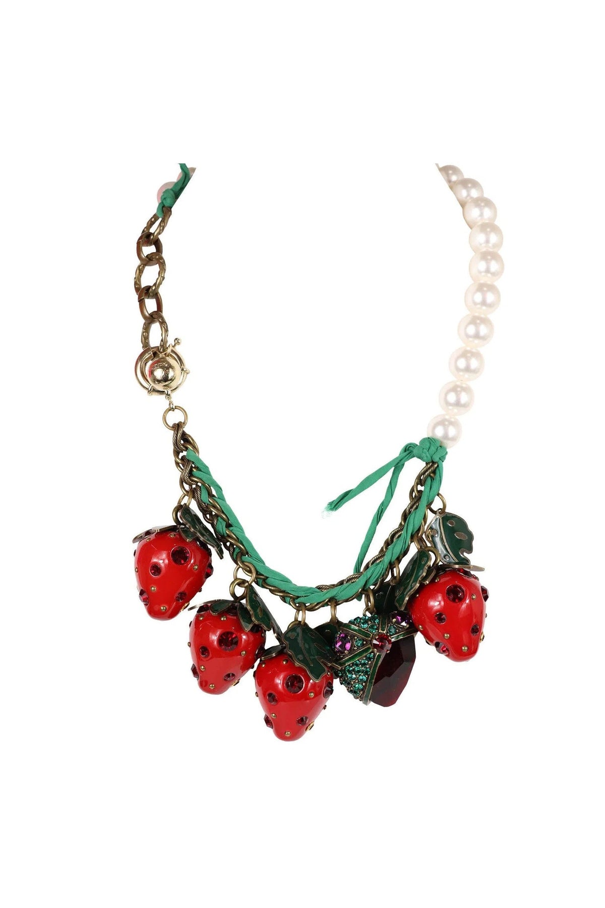 Lanvin Strawberry &amp; Pearl Necklace