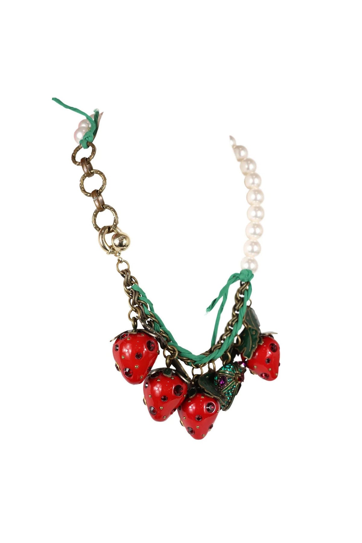 Lanvin Strawberry &amp; Pearl Necklace