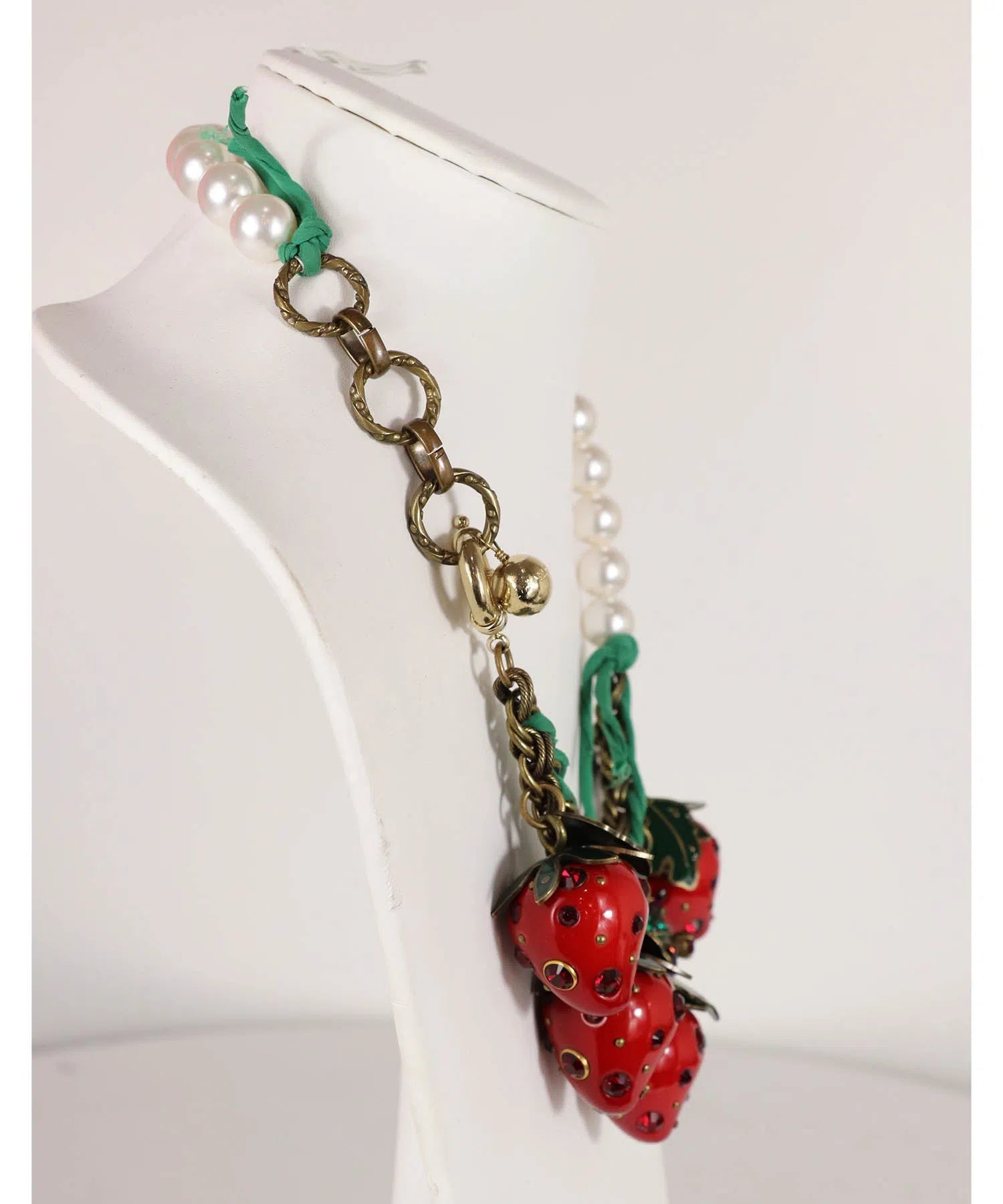 Lanvin Strawberry & Pearl Necklace
