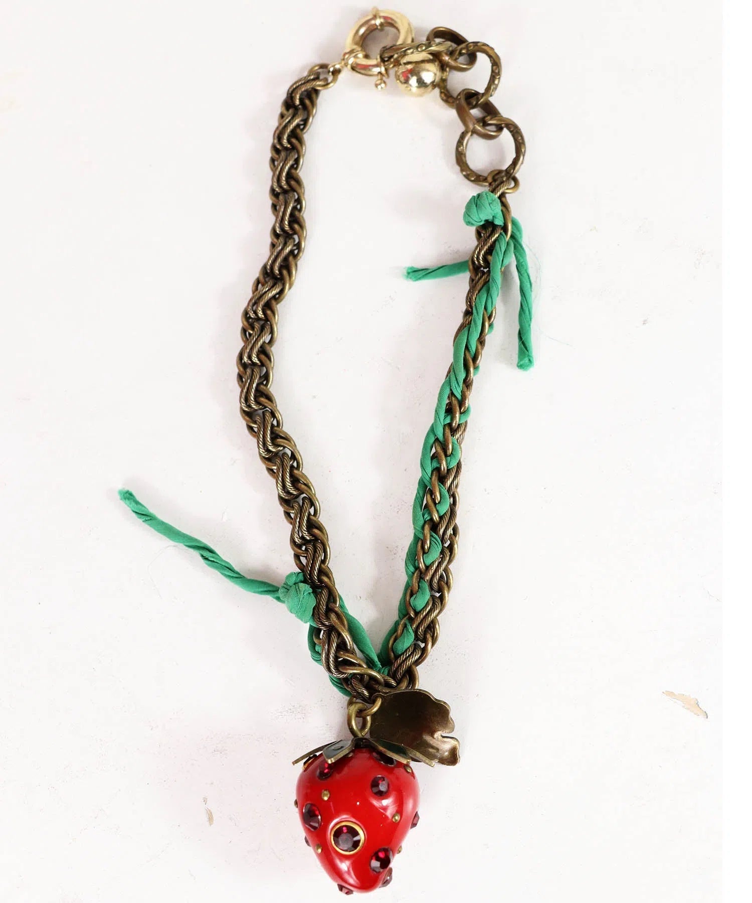 Lanvin Strawberry Pendant Necklace - Foxy Couture Carmel