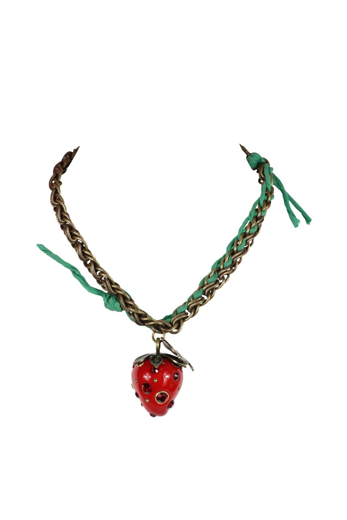 Lanvin Strawberry Pendant Necklace