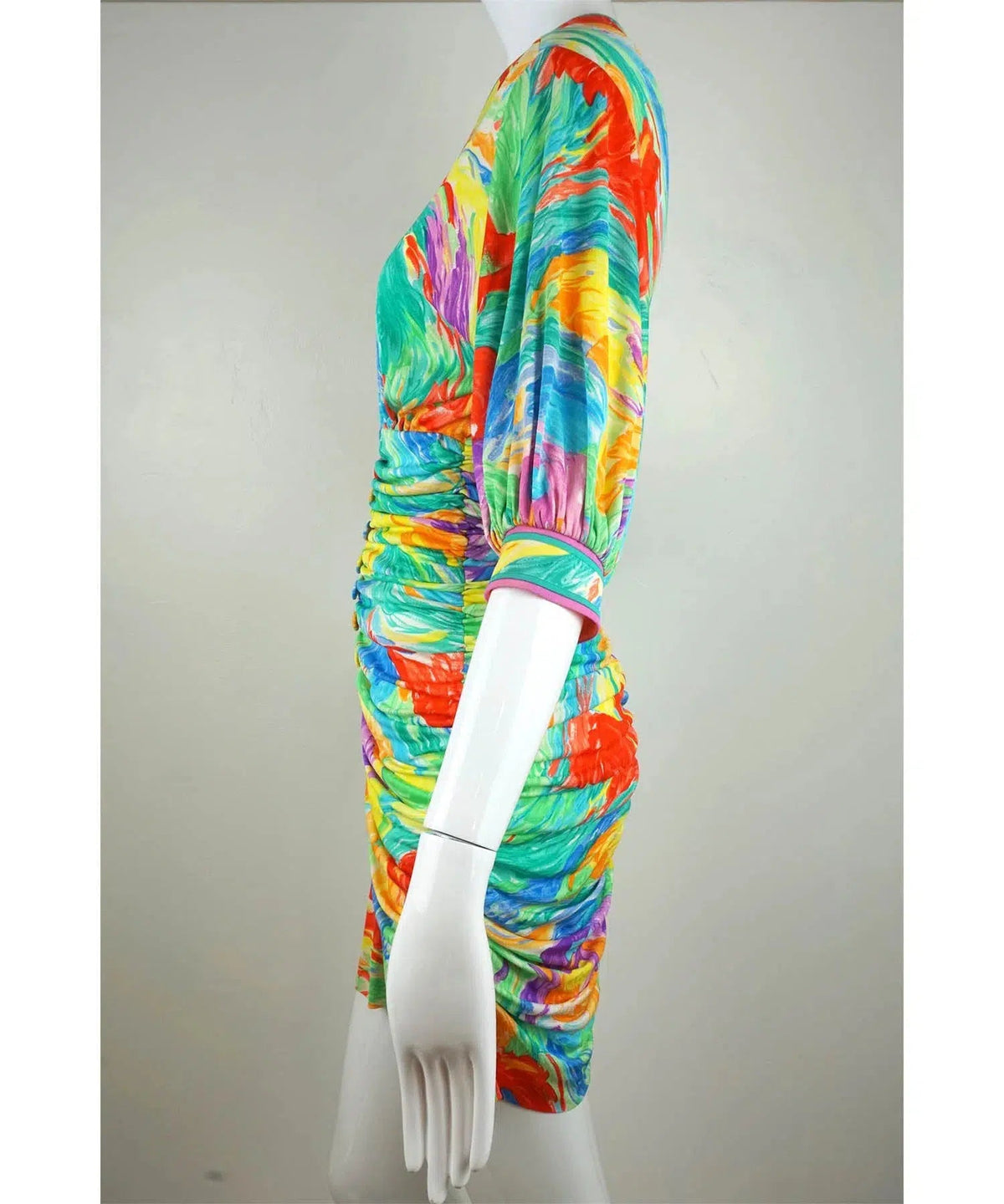 Leonard Paris Vintage Rainbow Fireworks Dress 1980&#39;s
