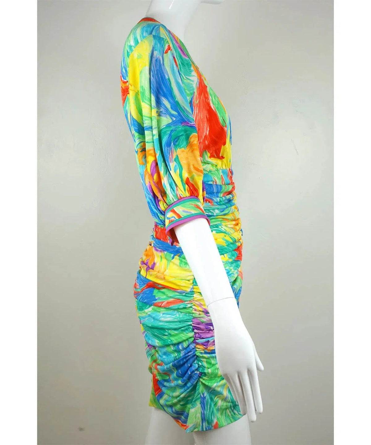 Leonard Paris Vintage Rainbow Fireworks Dress 1980&#39;s