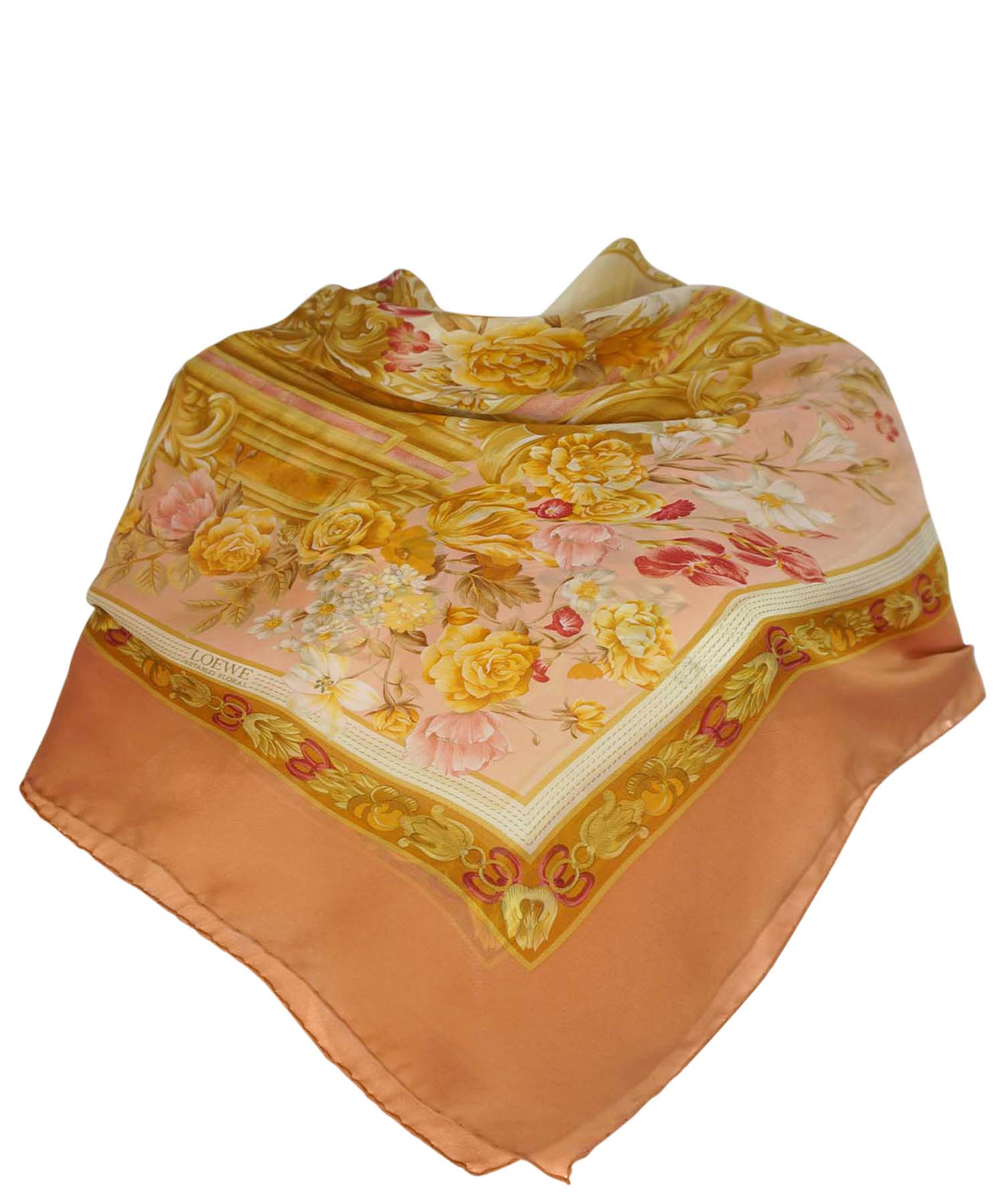Loewe Silk Floral Scarf - Foxy Couture Carmel