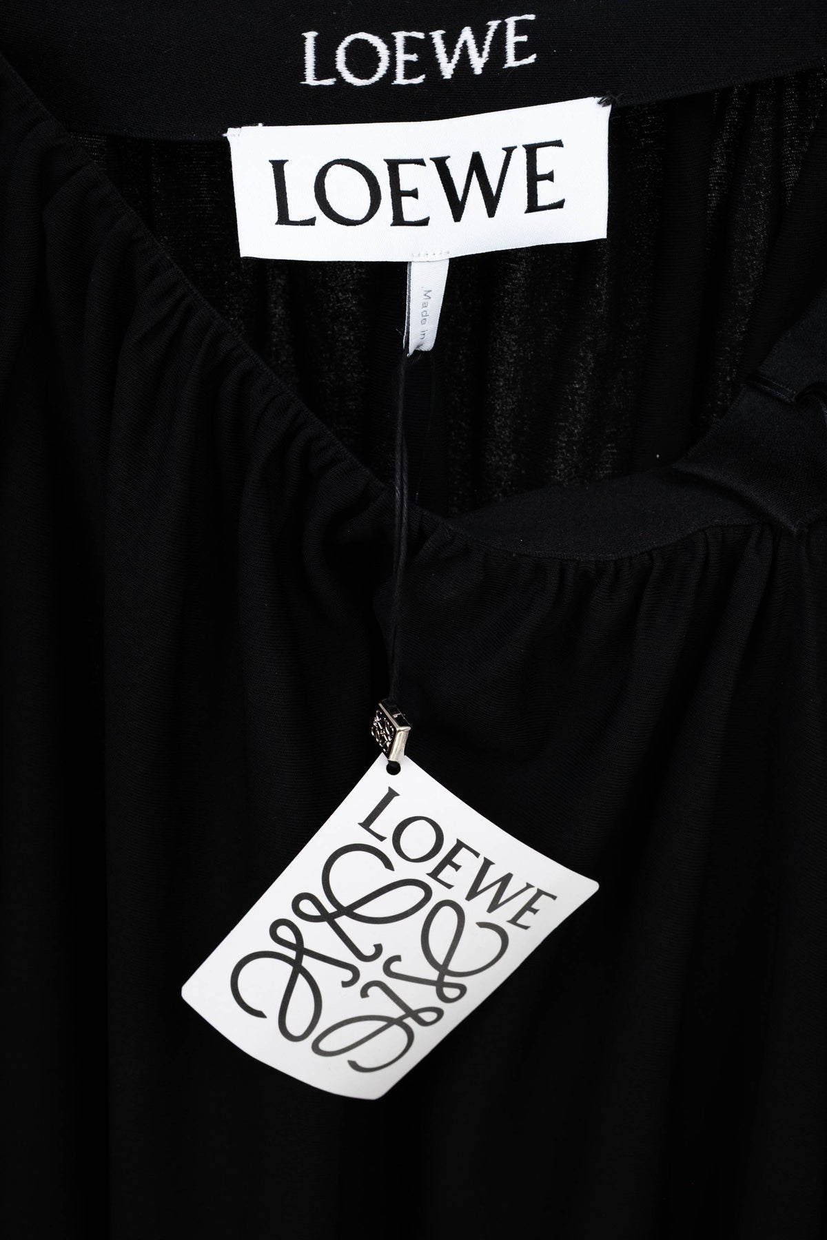 Loewe Size 44/10  Black Rayon Matte Jersey Baloon Pants NWT