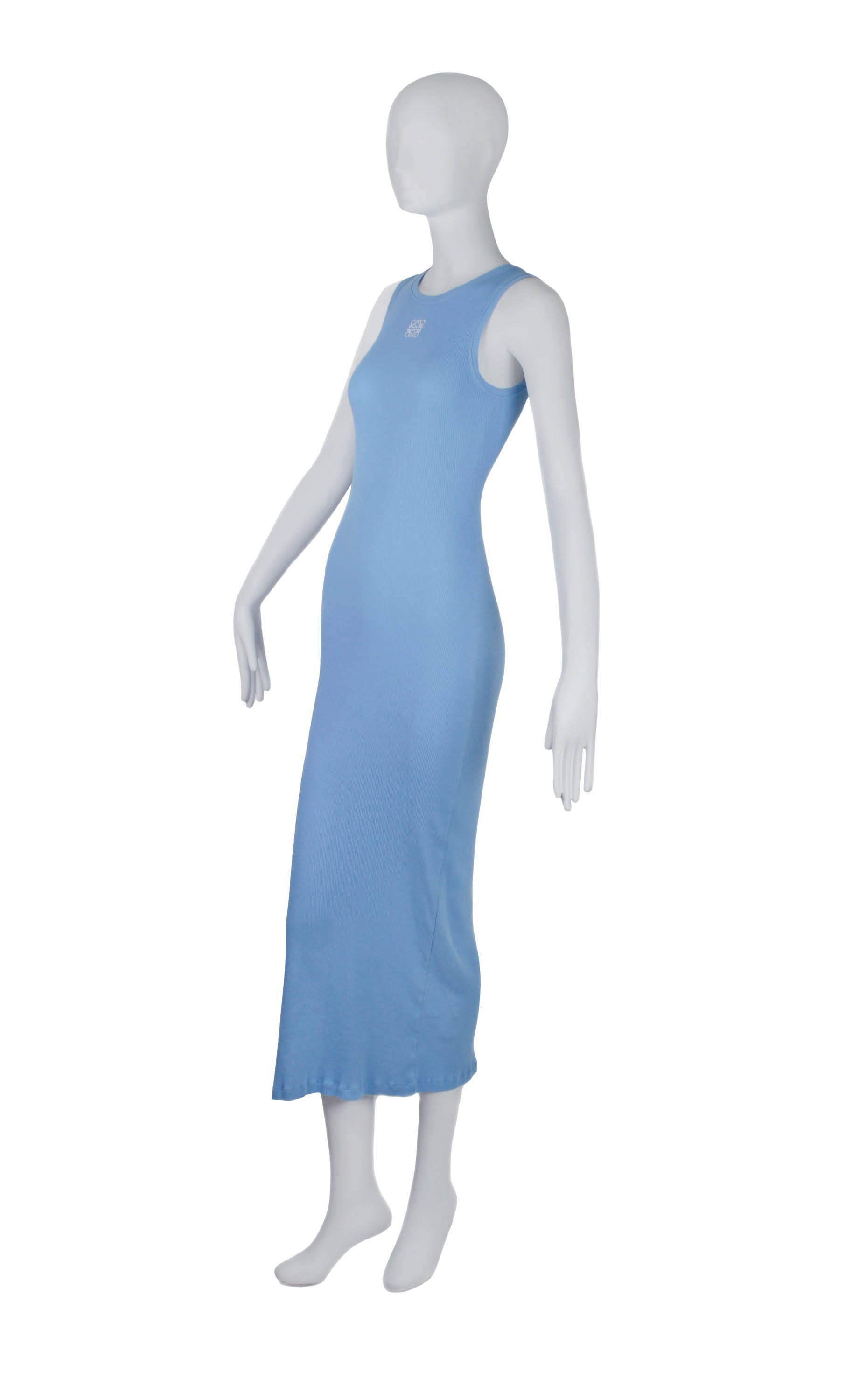 blue tank dress Loewe Sky Blue Anagram Jersey Tank Dress Size Small