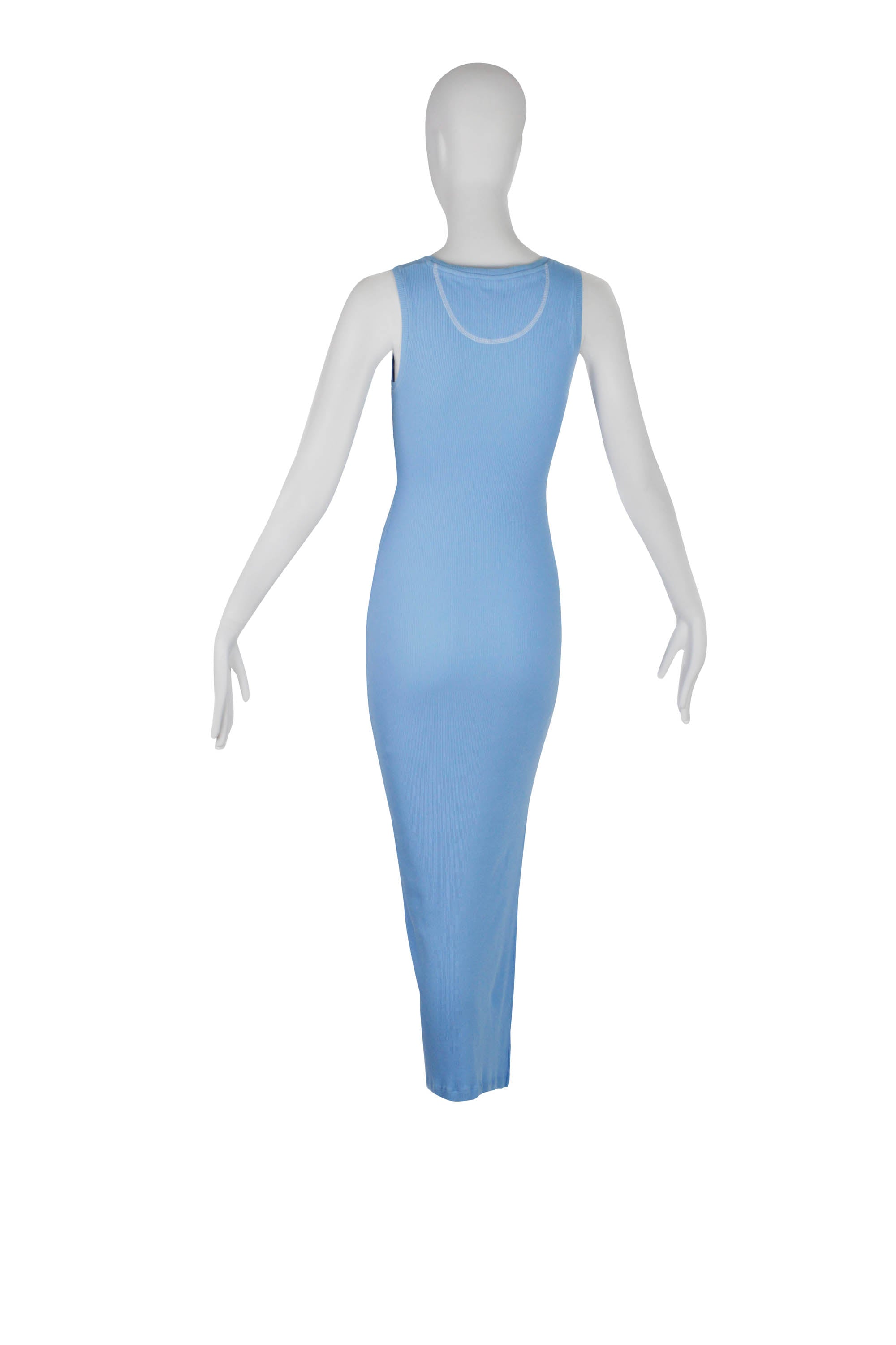 loewe bodycon dress LOEWE Anagram embroidered ribbed cotton-jersey midi dress