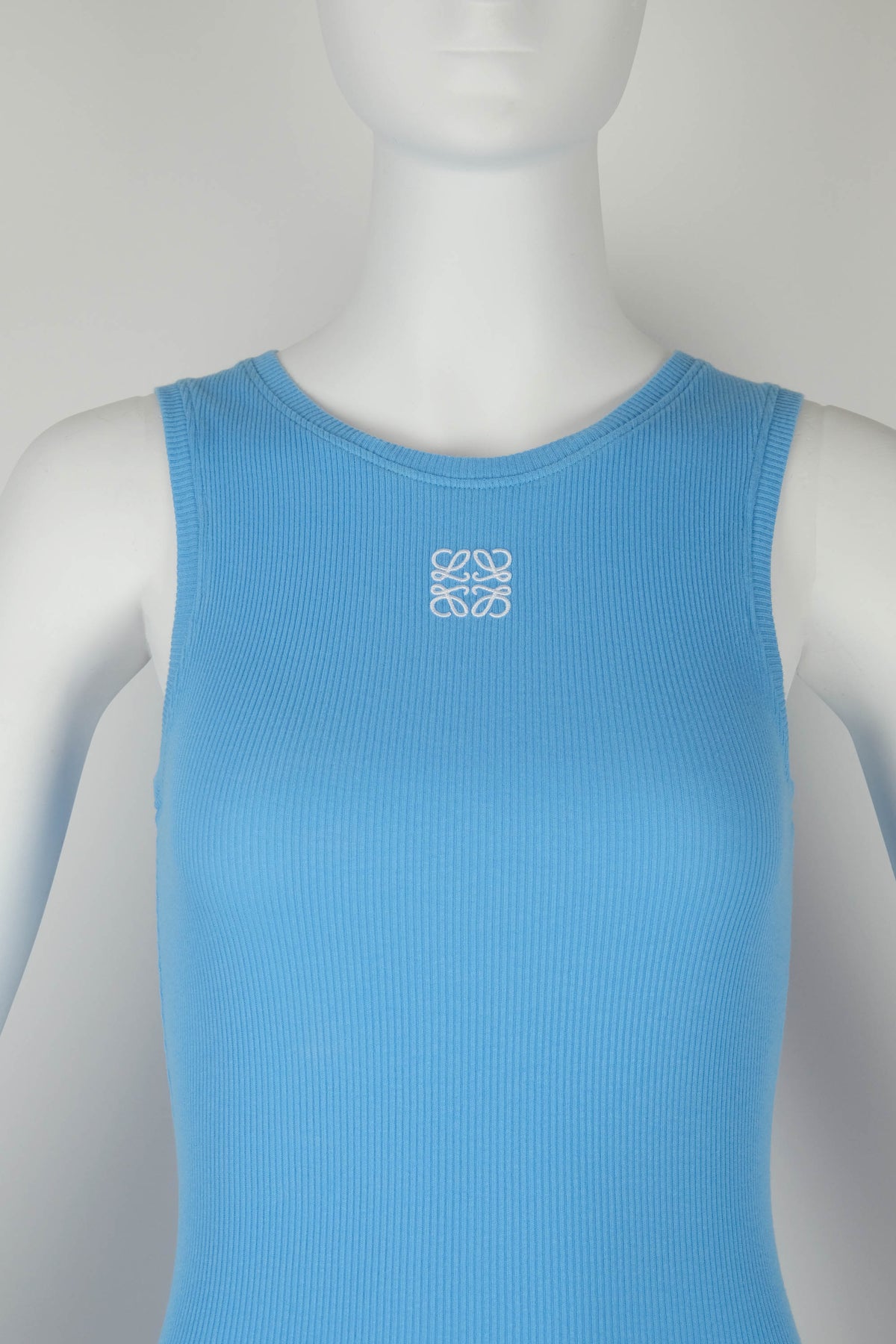 Loewe Sky Blue Anagram Jersey Tank Dress Size Small