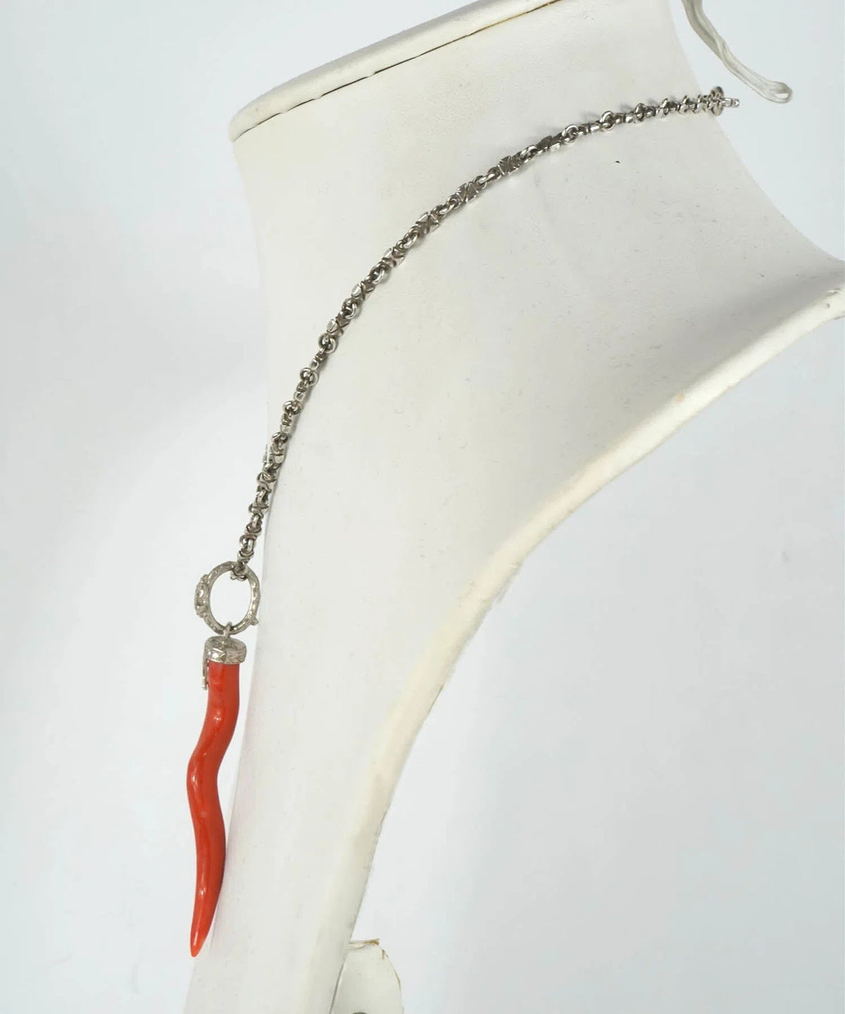 Loree Rodkin 18k Coral &amp; Diamond Horn Pendant Necklace