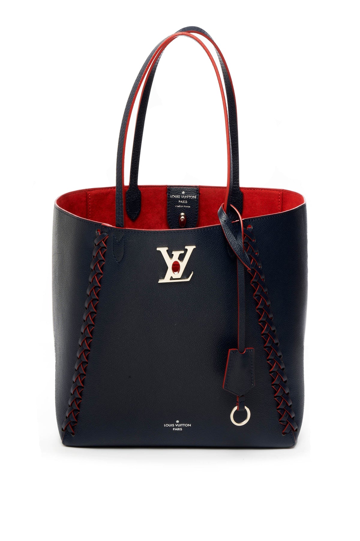 Louis Vuitton Navy Rouge Lock Me Cabas Tote