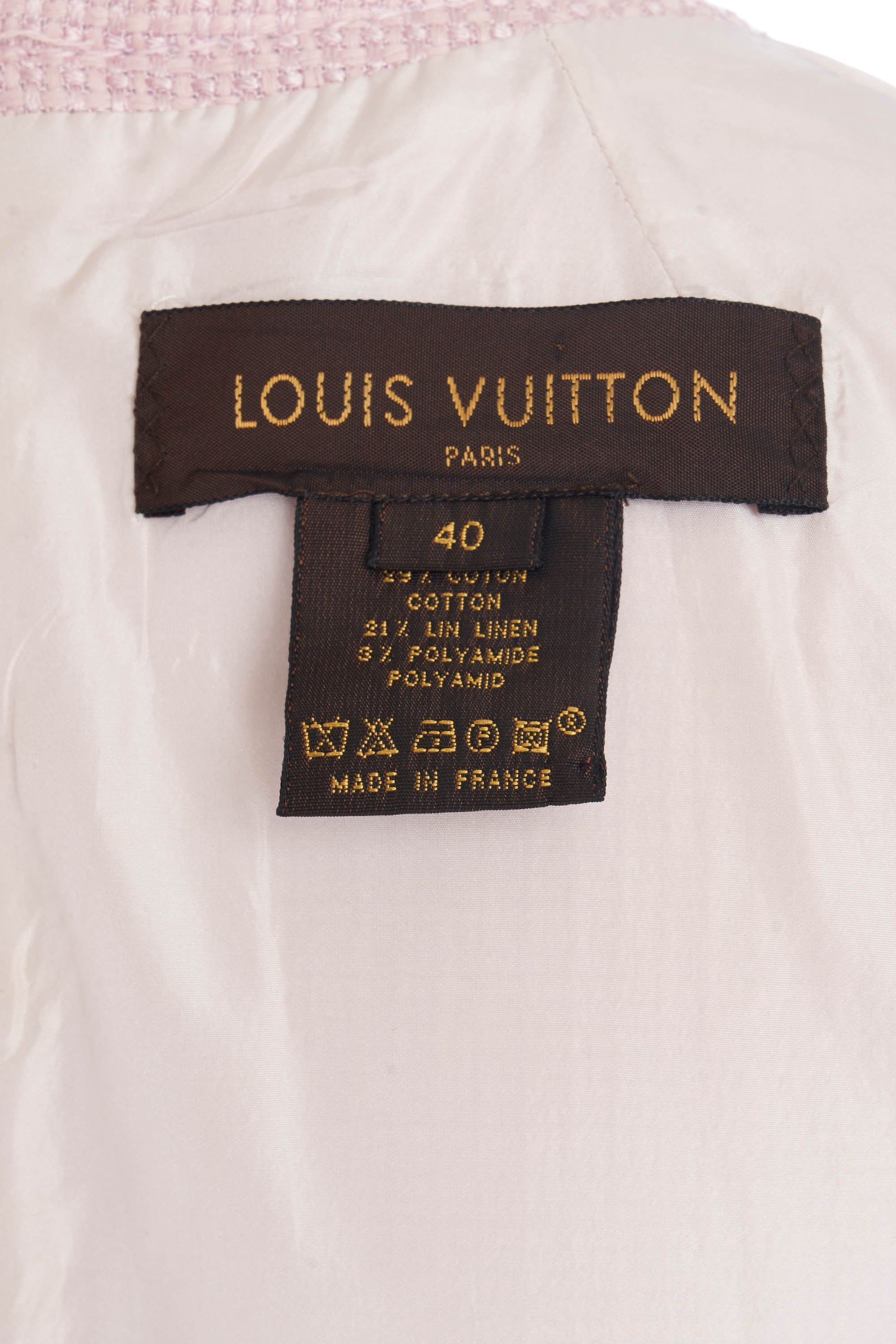 Louis Vuitton Pink A Line Sleeveless Dress Size 40