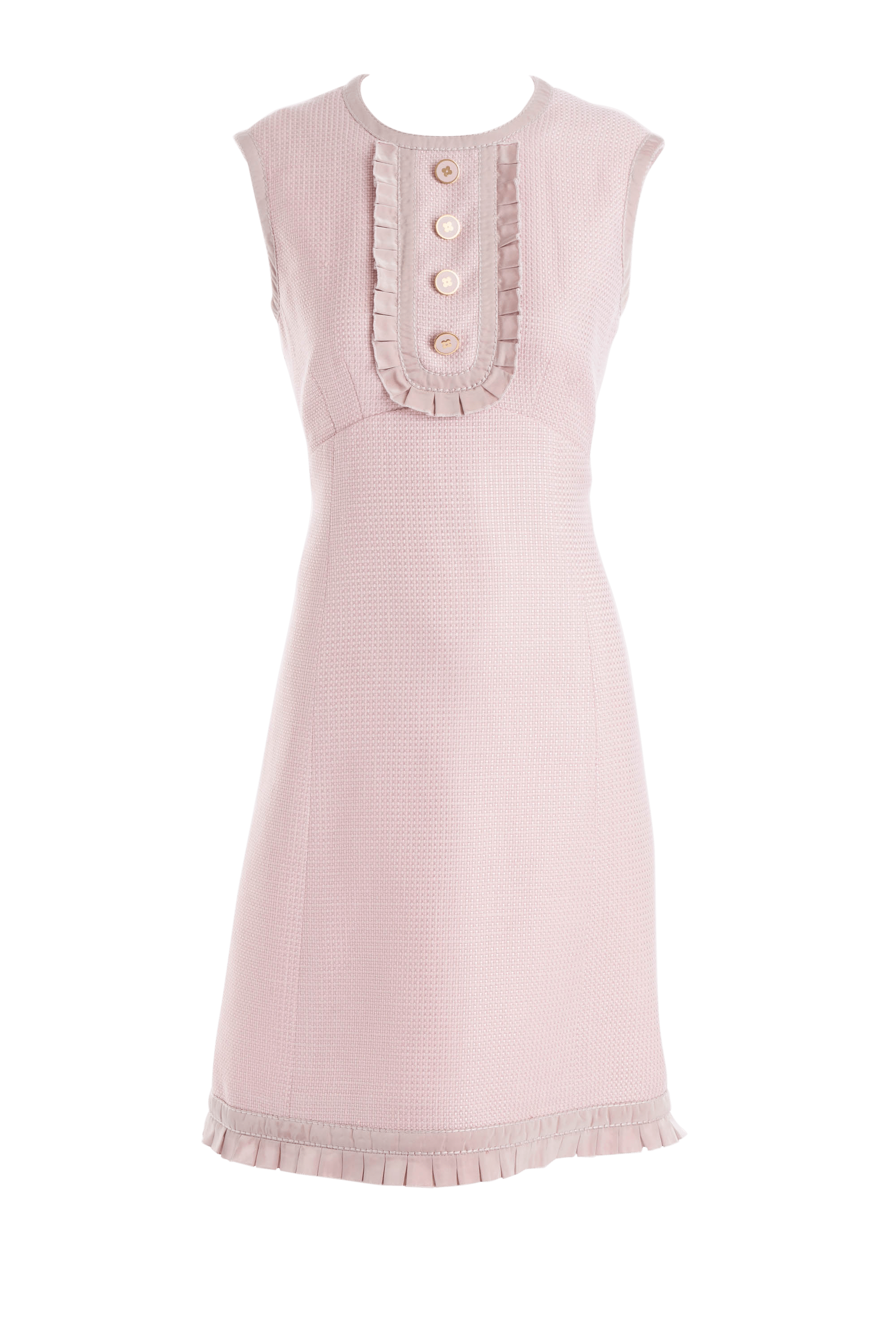 Louis Vuitton Pink A Line Sleeveless Dress Size 40