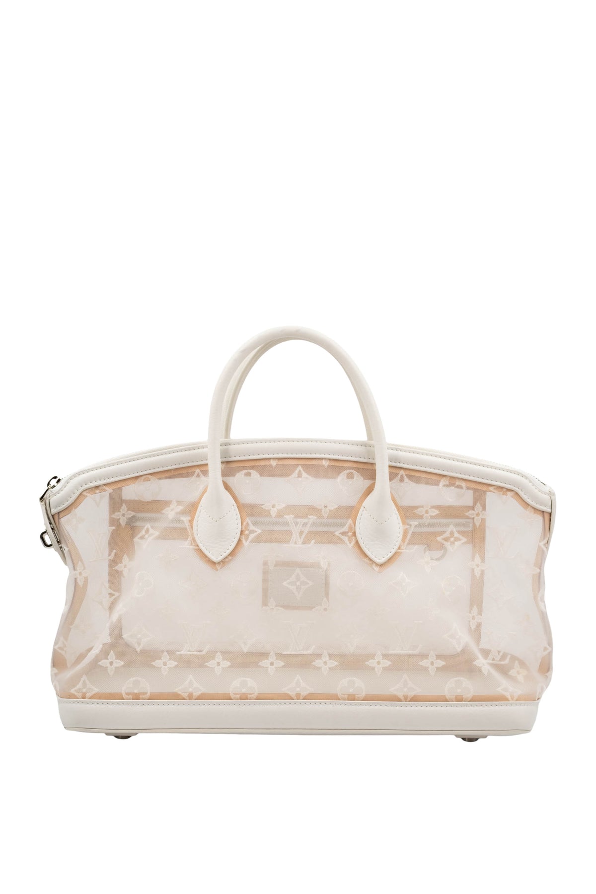 Louis Vuitton White Mesh Monogram Purse 2012 Size MM