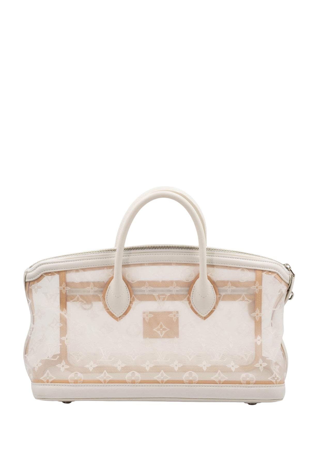 Louis Vuitton White Mesh Monogram Purse 2012 Size MM