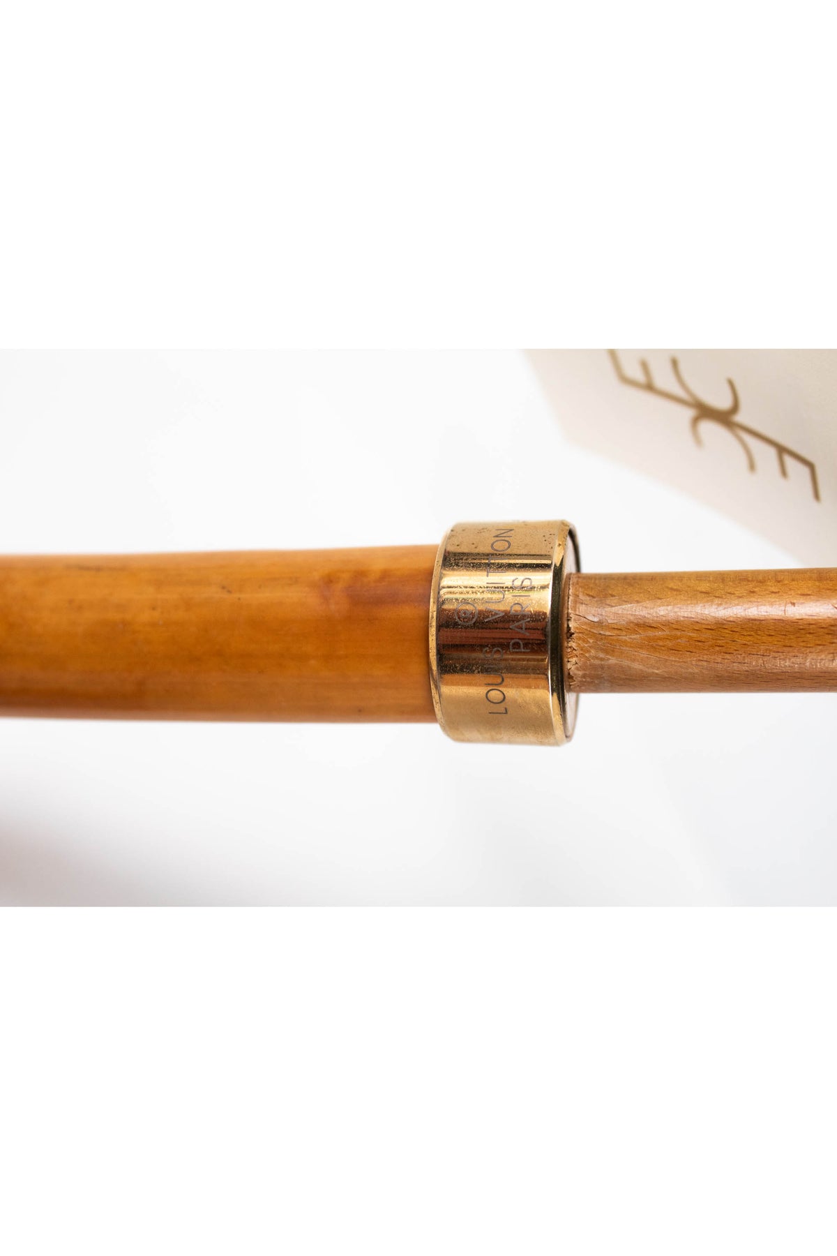 Louis Vuitton Green Taiga Umbrella With Wood Handle