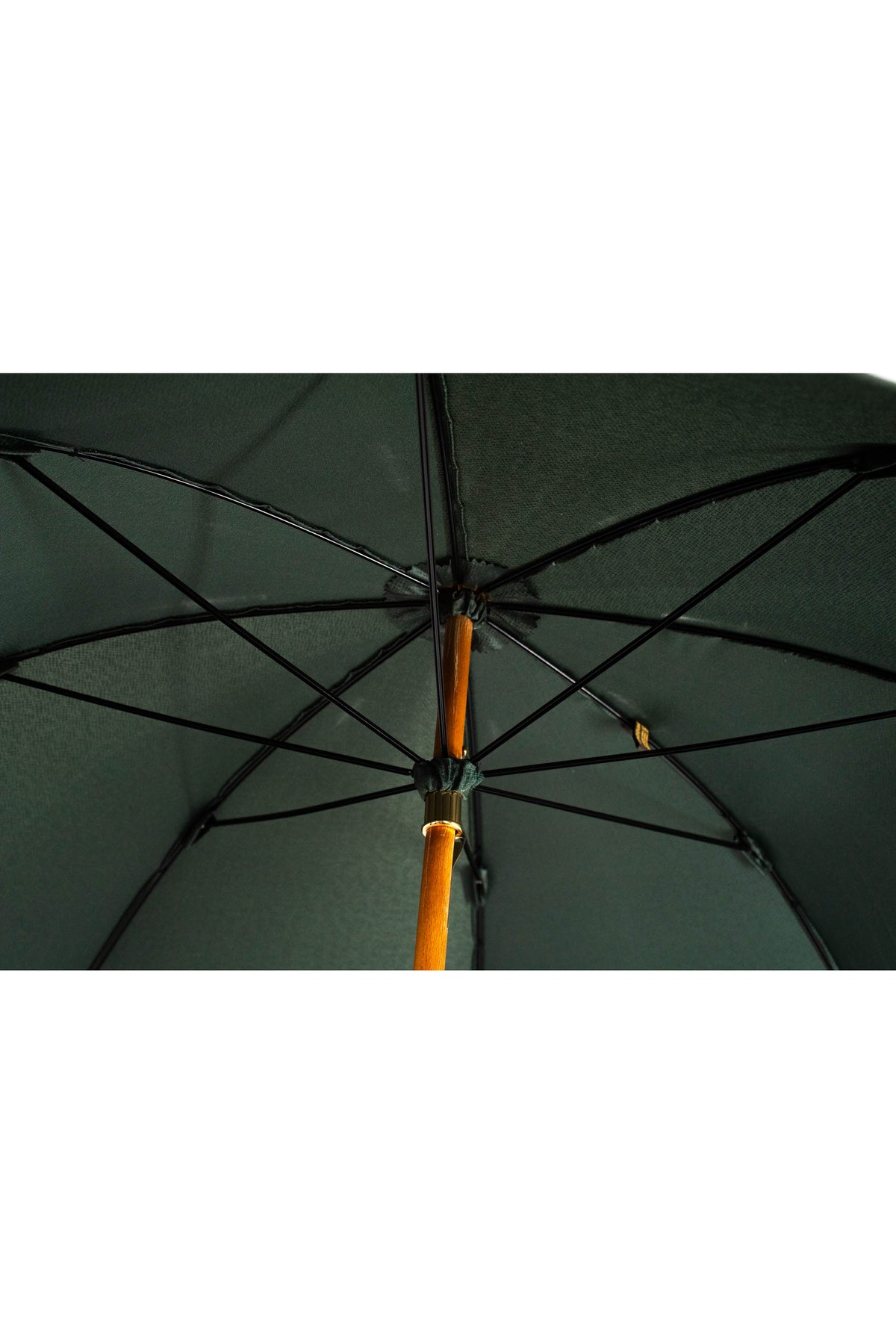 Louis Vuitton Green Taiga Umbrella With Wood Handle