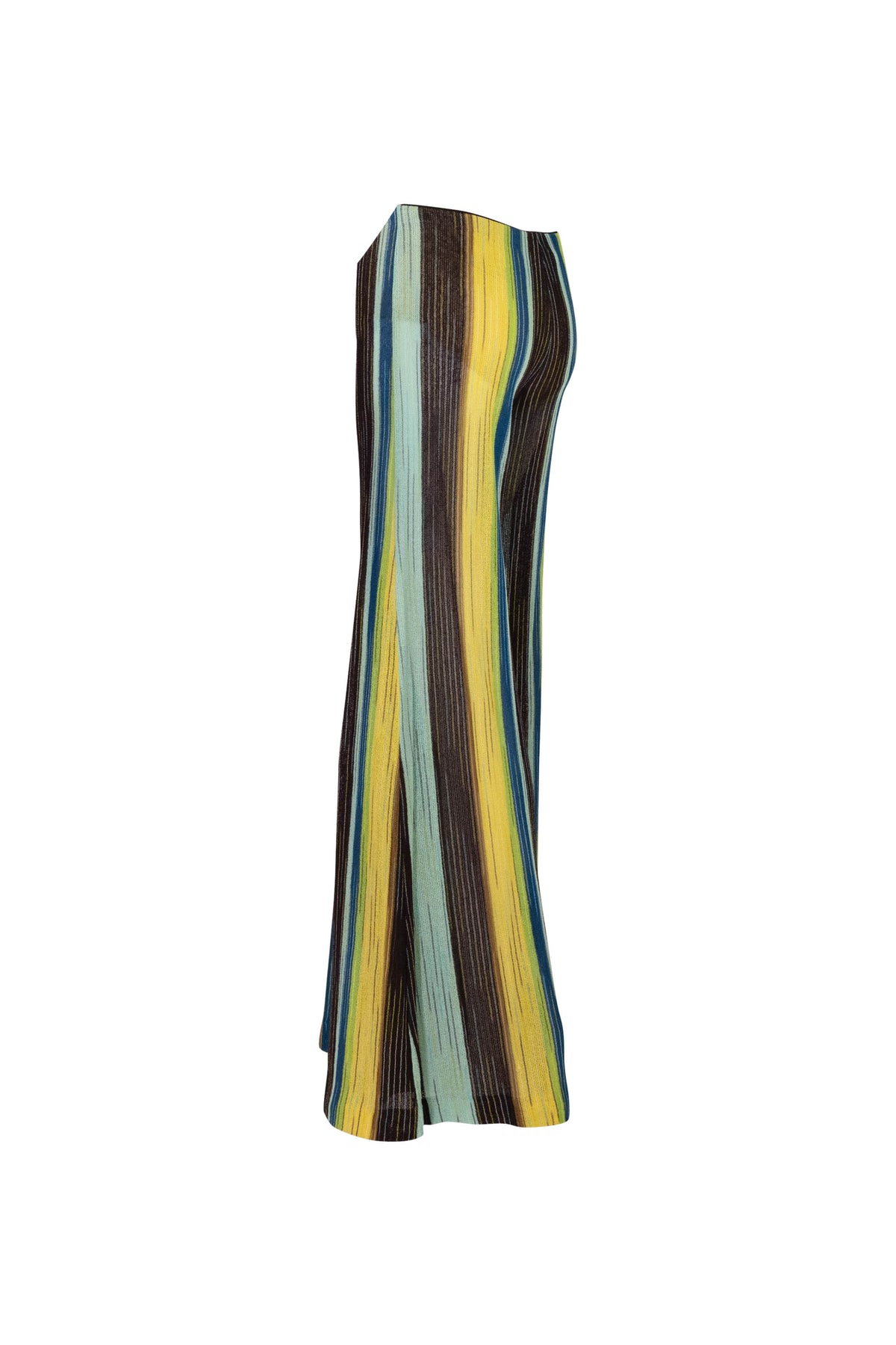 Missoni Green and Blue Brown Knit Vertical Stripe Pant Size 40/Small