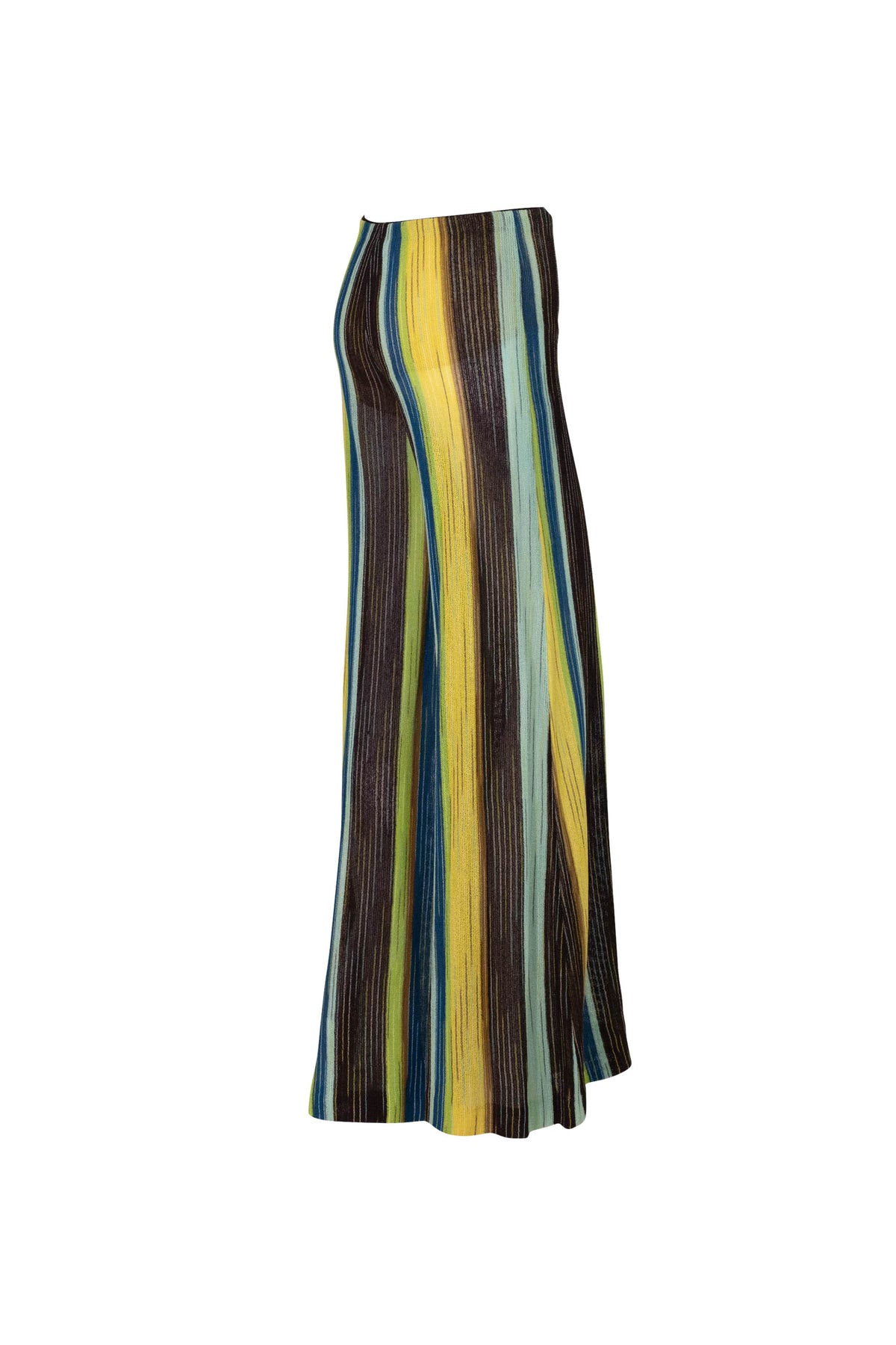 Missoni Green and Blue Brown Knit Vertical Stripe Pant Size 40/Small