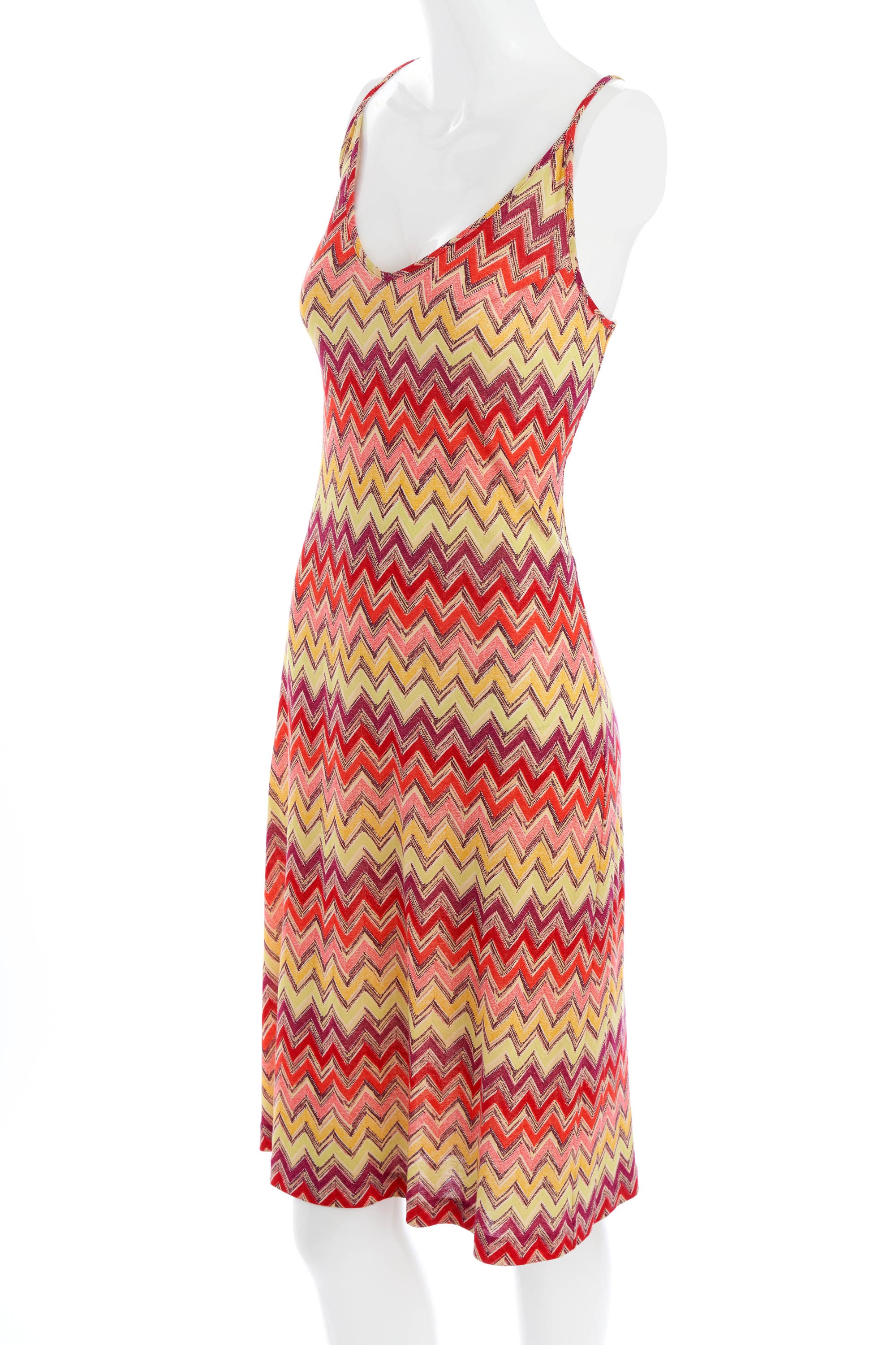 Missoni Herringbone Multicolor Sleeveless Dress Size 44
