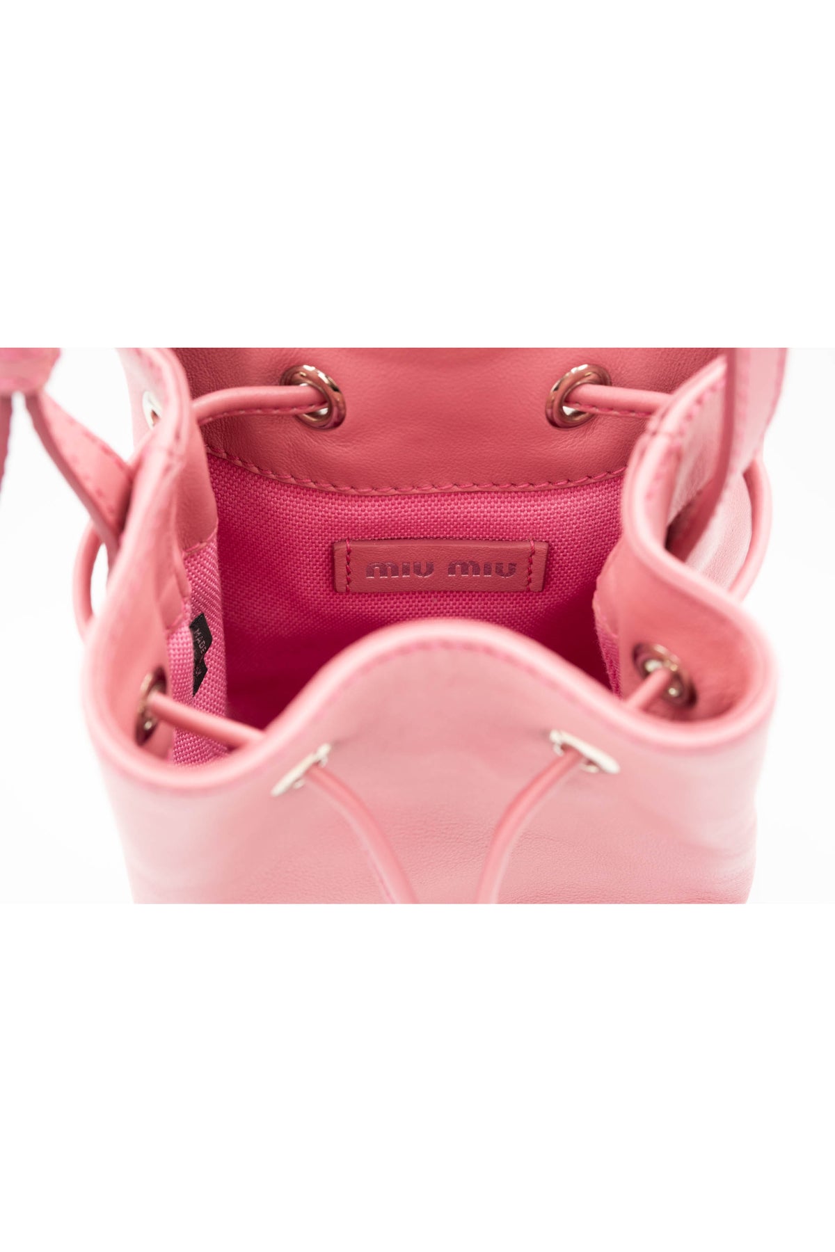 Miu Miu Pink leather and Wicker Crossbody Purse XS