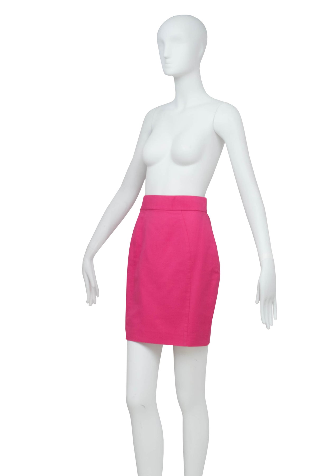 Thierry Mugler Hot Pink Skirt and Suit Jacket with Chain Accents Size 38