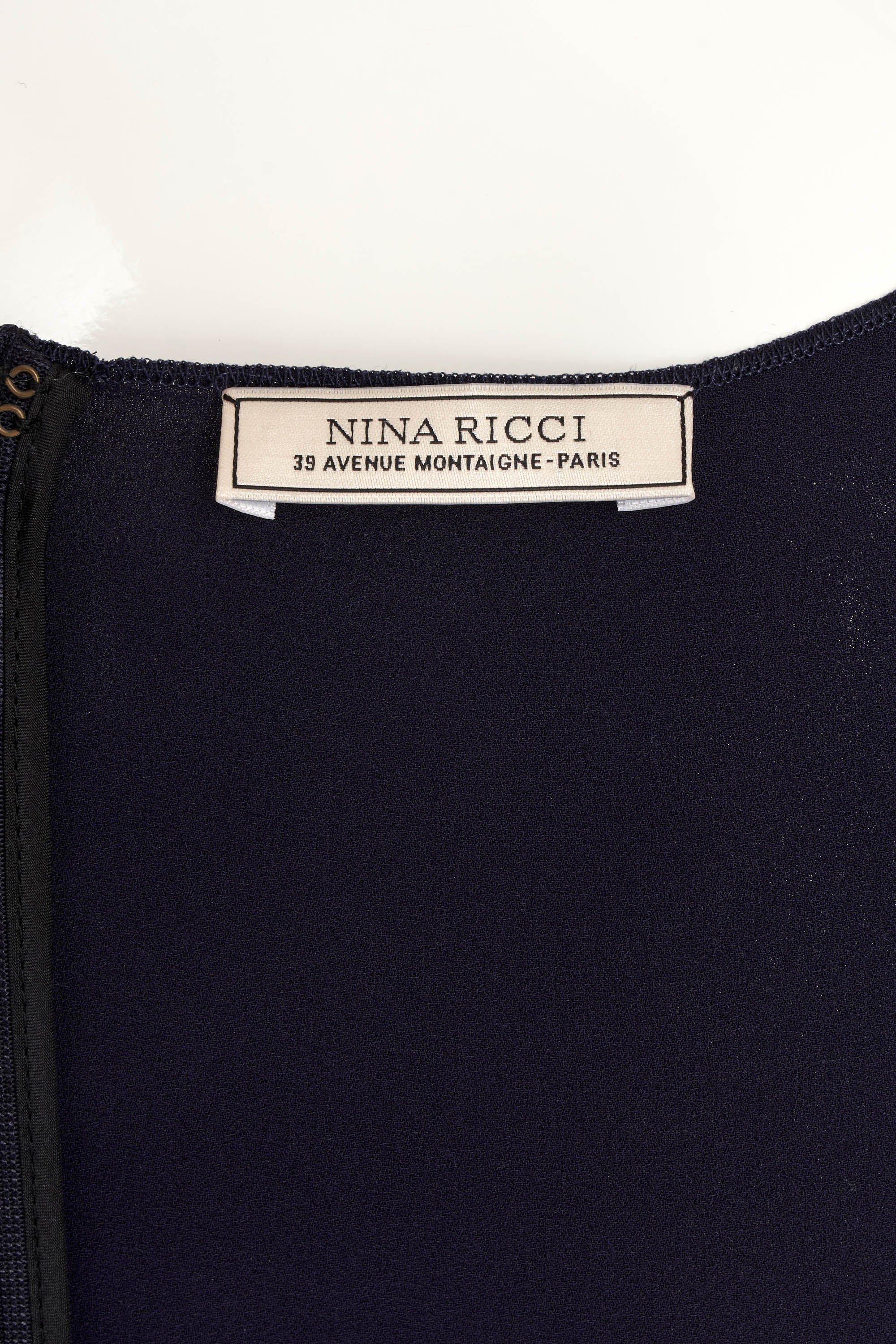 Nina Ricci Navy and Black Silk Dress Size 38