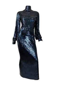 norman norell purple dress Purple sequinned evening gown designed by Norman Norell - USA