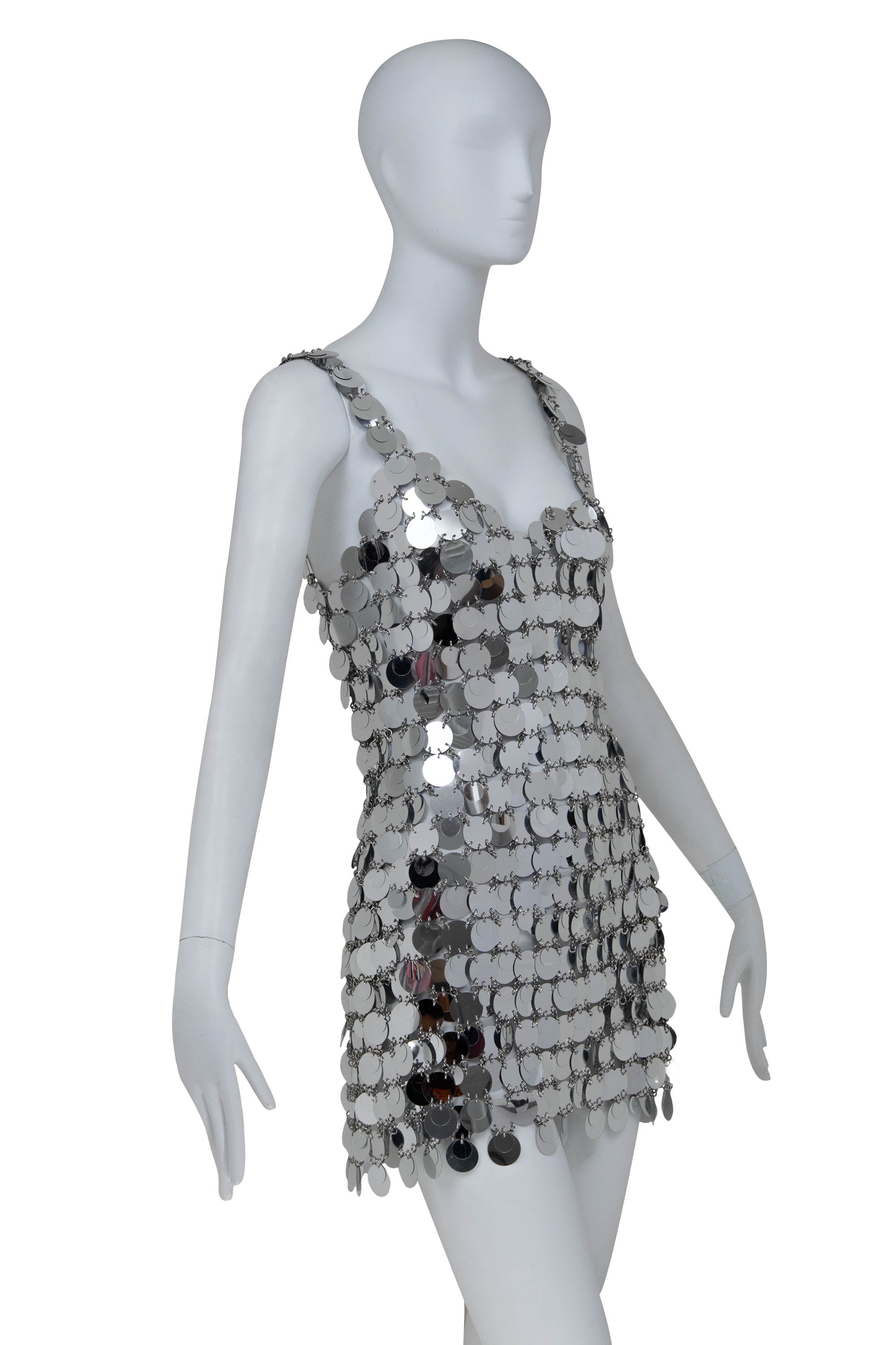 disc dress silver boohoo Women's Disc Sequin Blouson Shift Dress - Silver