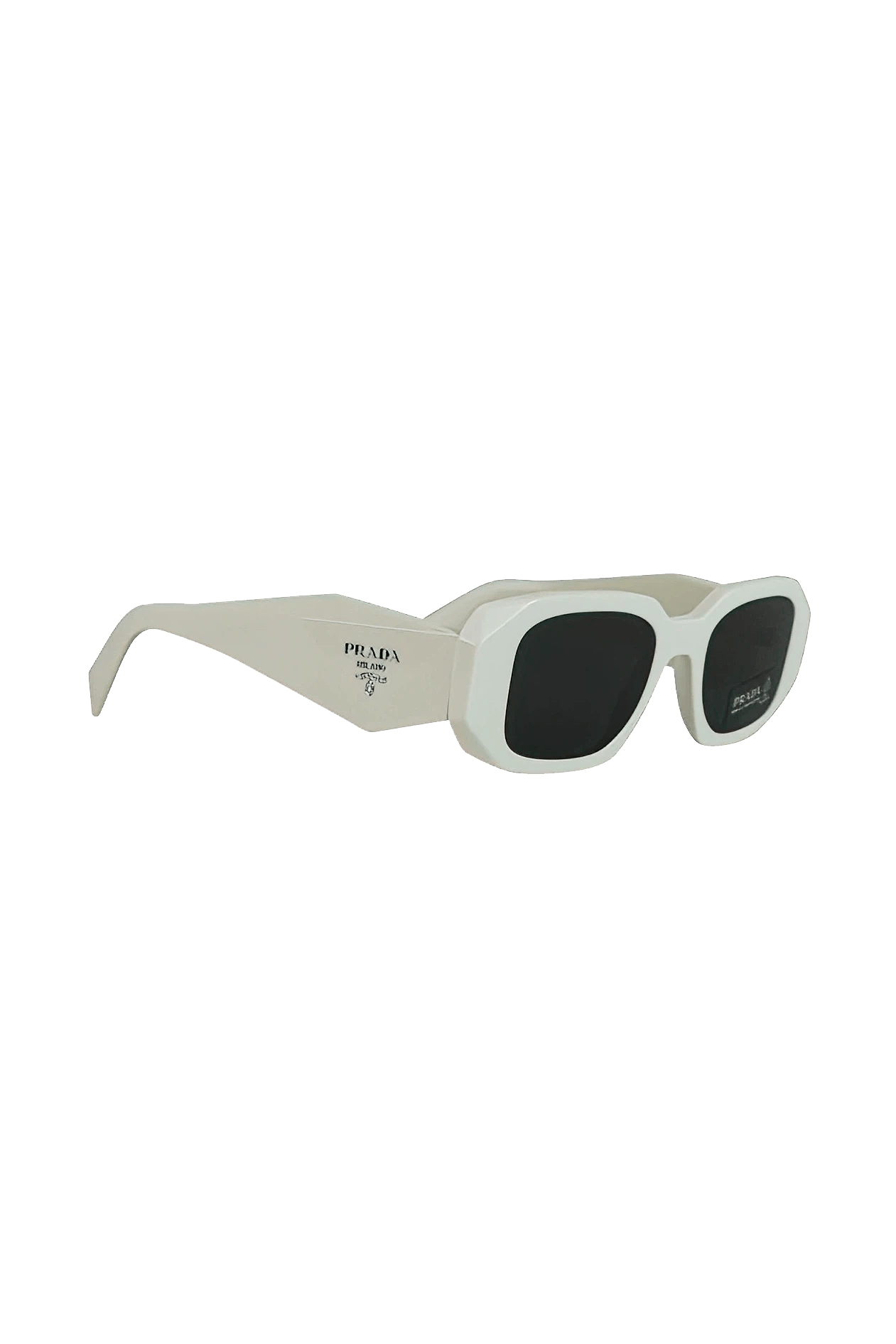 Prada NIB Talc White Sunglasses - Foxy Couture Carmel