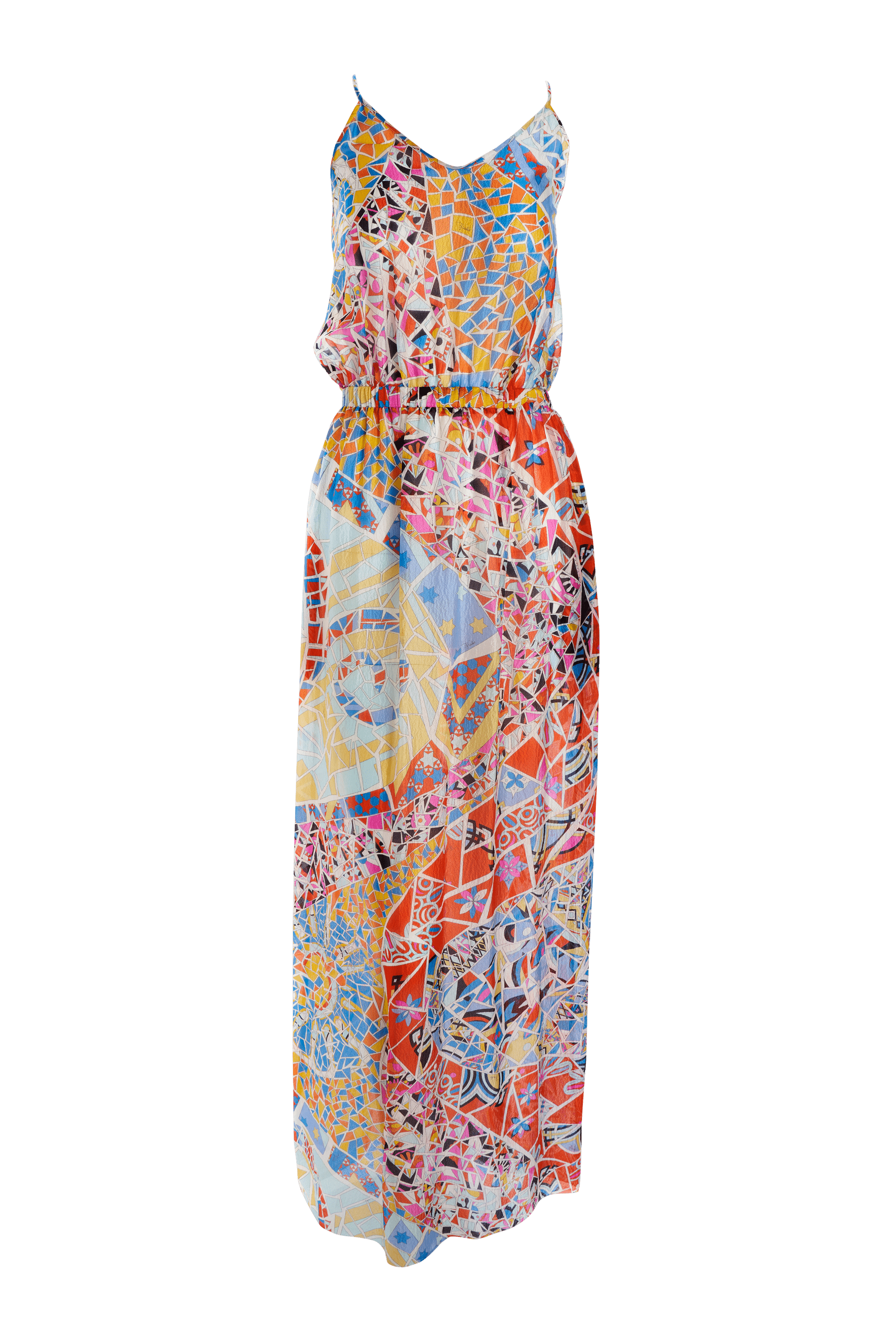 Pucci Multicolor Geometric Maxi Dress - Foxy Couture Carmel
