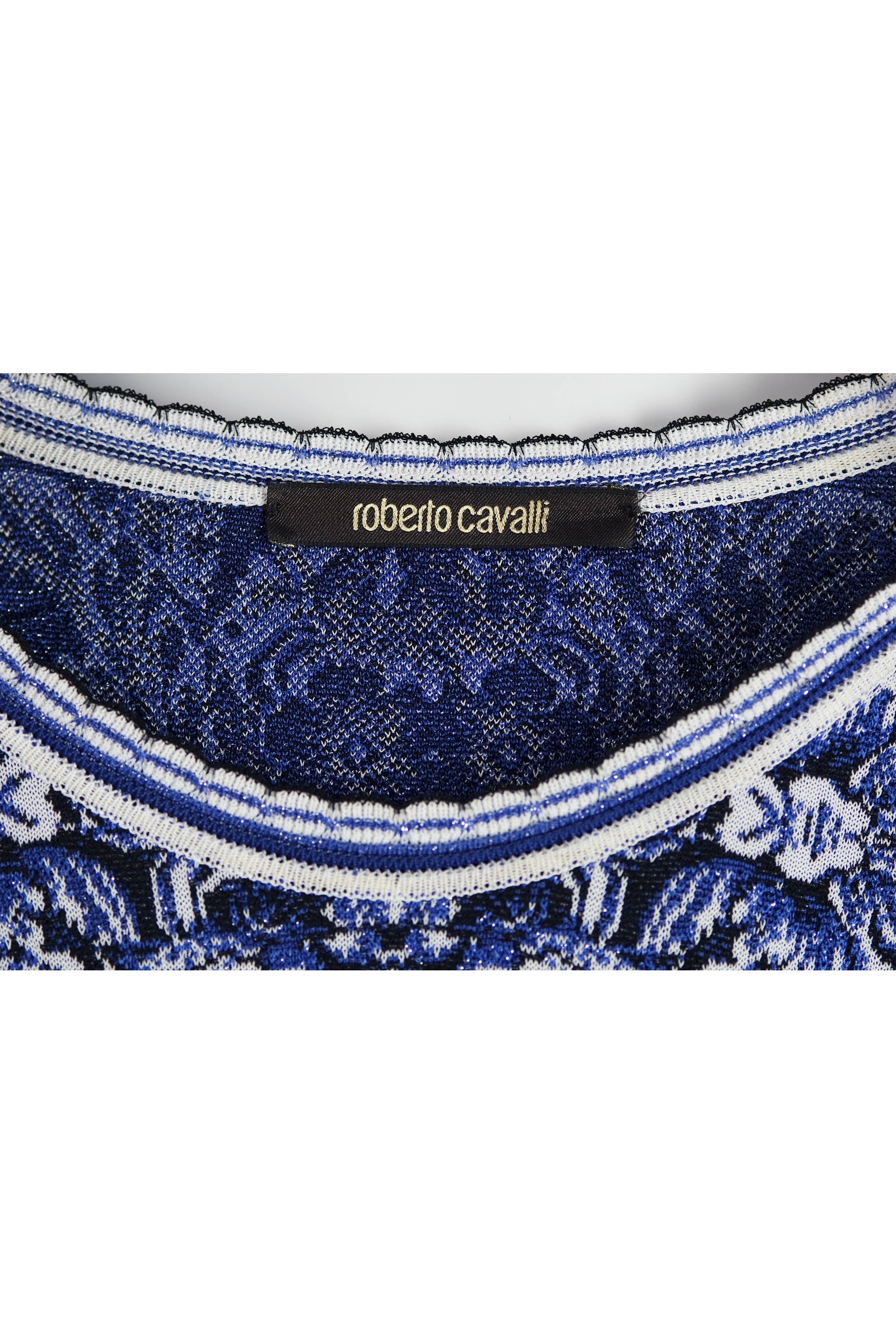 Roberto Cavalli Blue and White Fine China Print Dress 40/4 - Foxy Couture Carmel Roberto Cavalli Blue and White Fine China Print Dress 40/4 - Foxy Couture Carmel