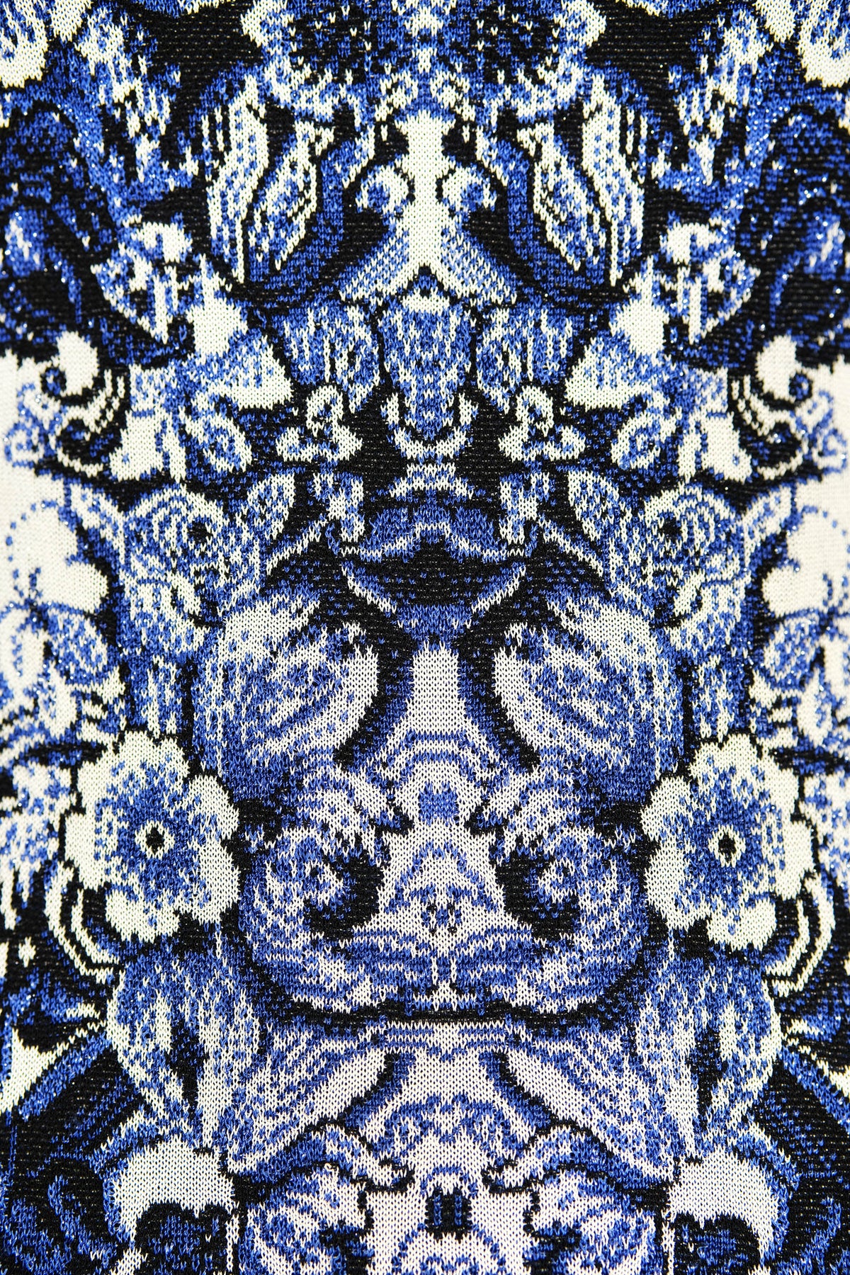 Roberto Cavalli Blue and White Fine China Print Dress 40/4