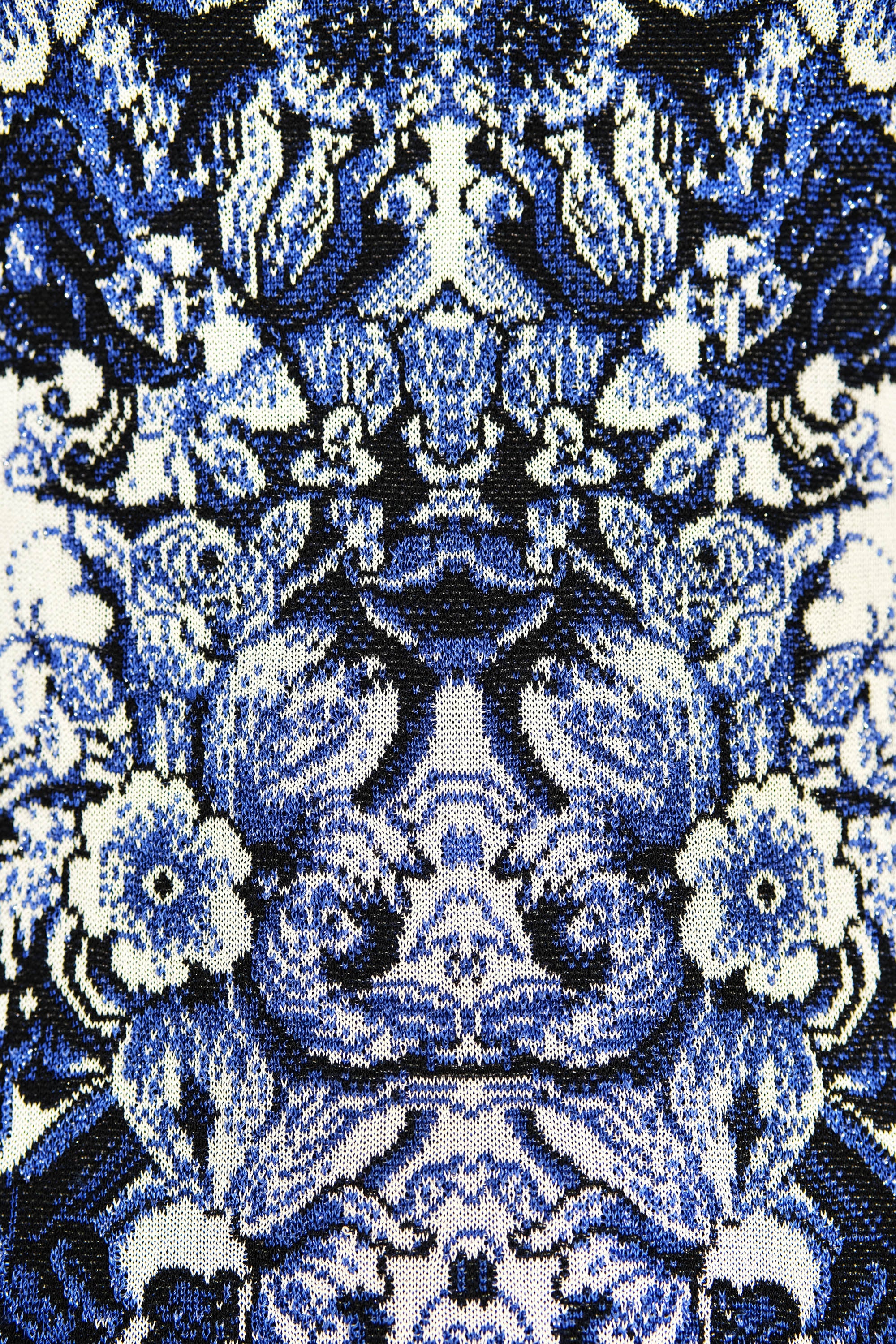 Roberto Cavalli Blue and White Fine China Print Dress 40/4