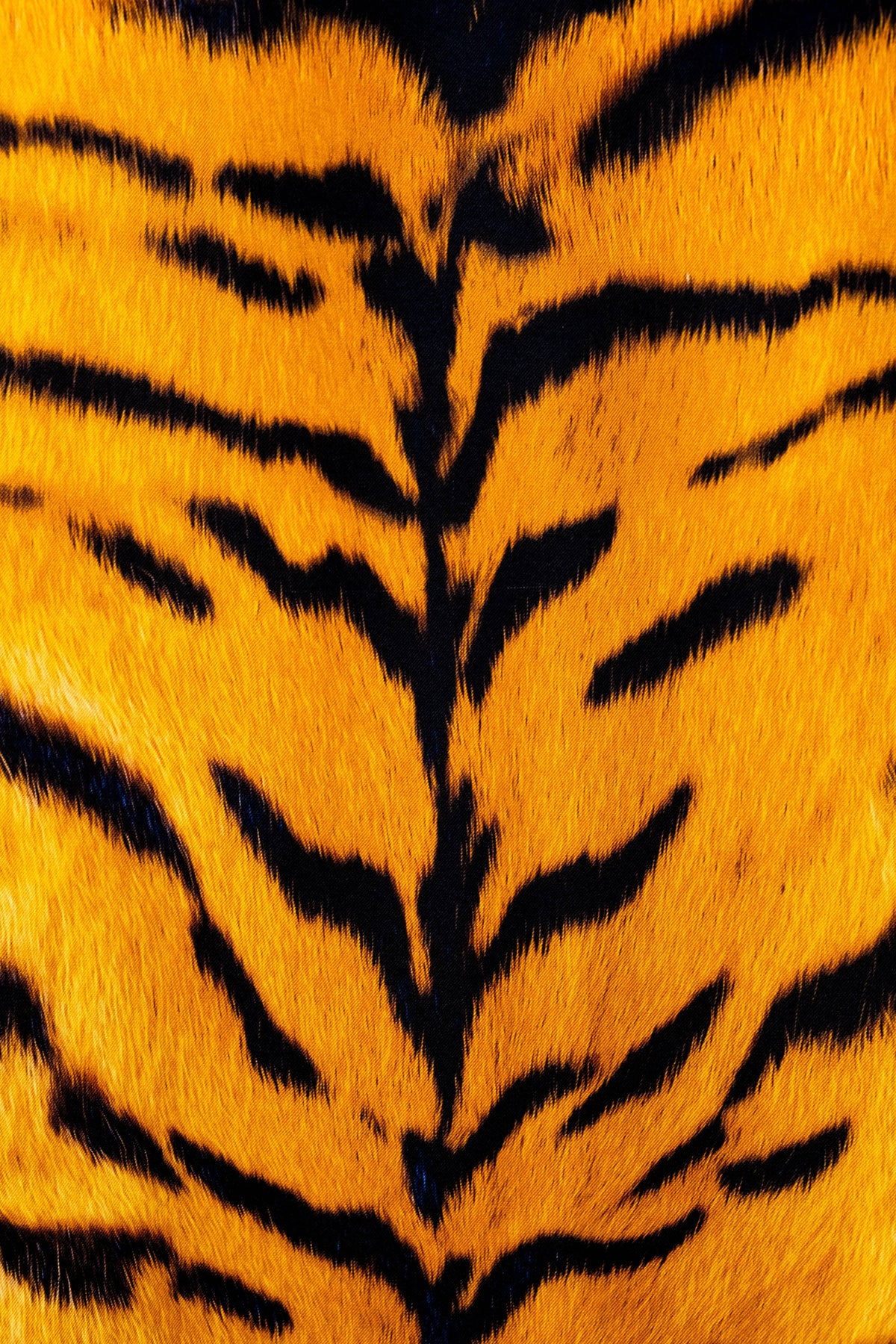 Roberto Cavalli Orange "Savage Tiger" Print Silk LS Blouse Fall 2000 Size L