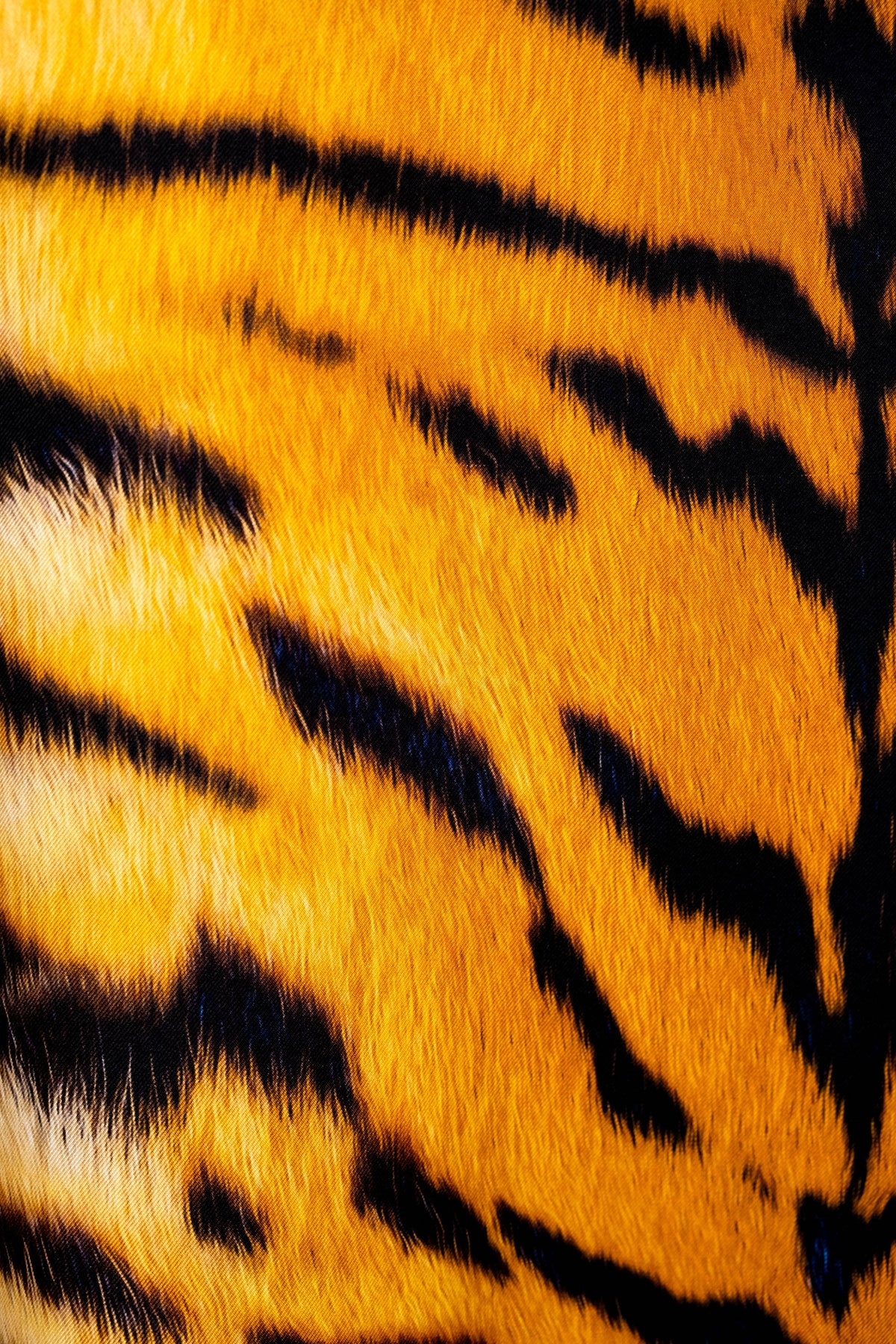 Roberto Cavalli Orange "Savage Tiger" Print Silk LS Blouse Fall 2000 Size L