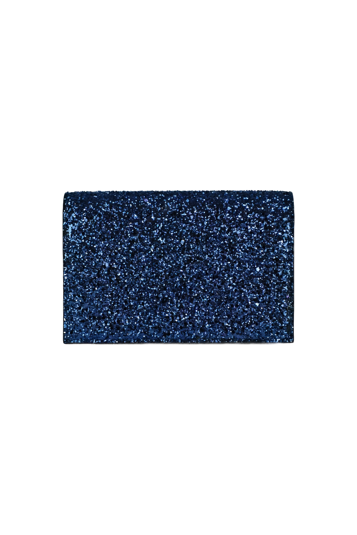 Saint Laurent Sapphire Blue Glitter Kate Wallet on a Chain Purse 2018