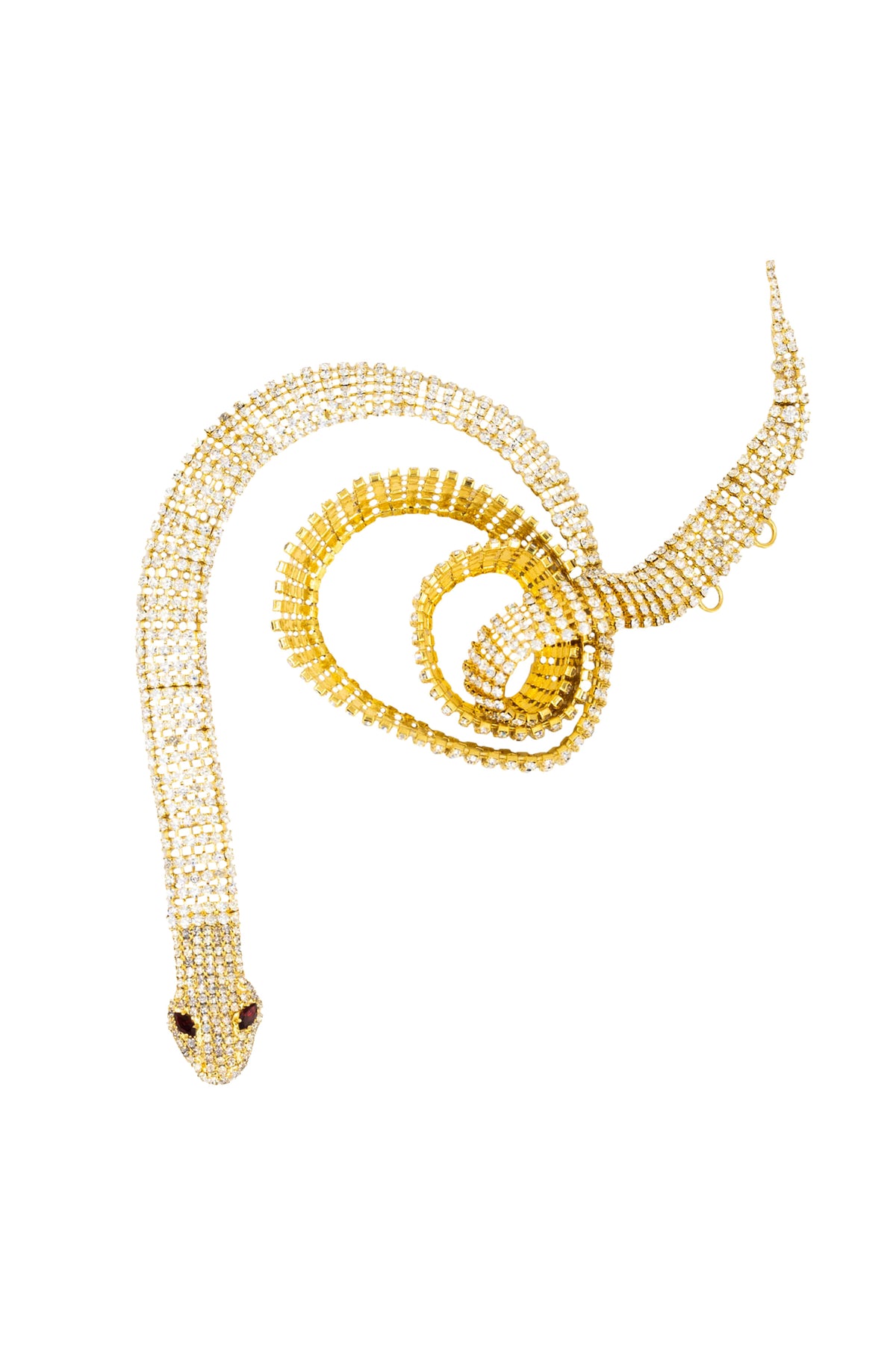 Dolce & Gabbana Large Gold Snake Crystal Belt
