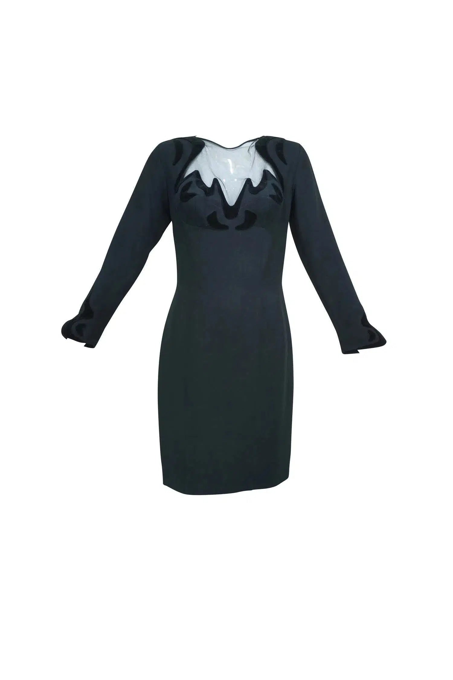 Thierry Mugler Black Cone Bra Cocktail Dress 1990s Sz 40 - Foxy Couture Carmel Thierry Mugler Black Cone Bra Cocktail Dress 1990s Sz 40 - Foxy Couture Carmel