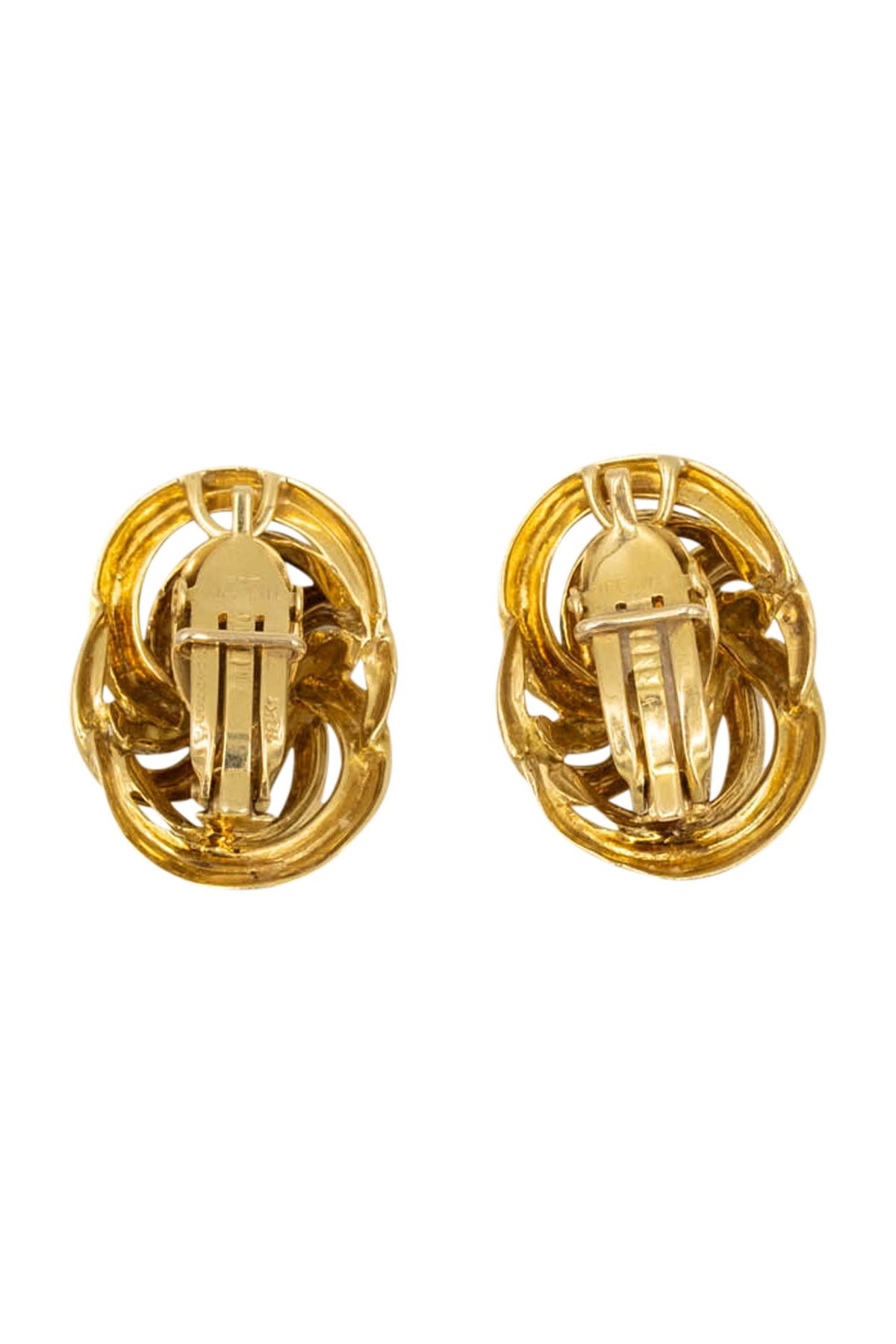 Tiffany & Co. By Angela Cummings 18k Gold Knot Clip Earrings 1970's