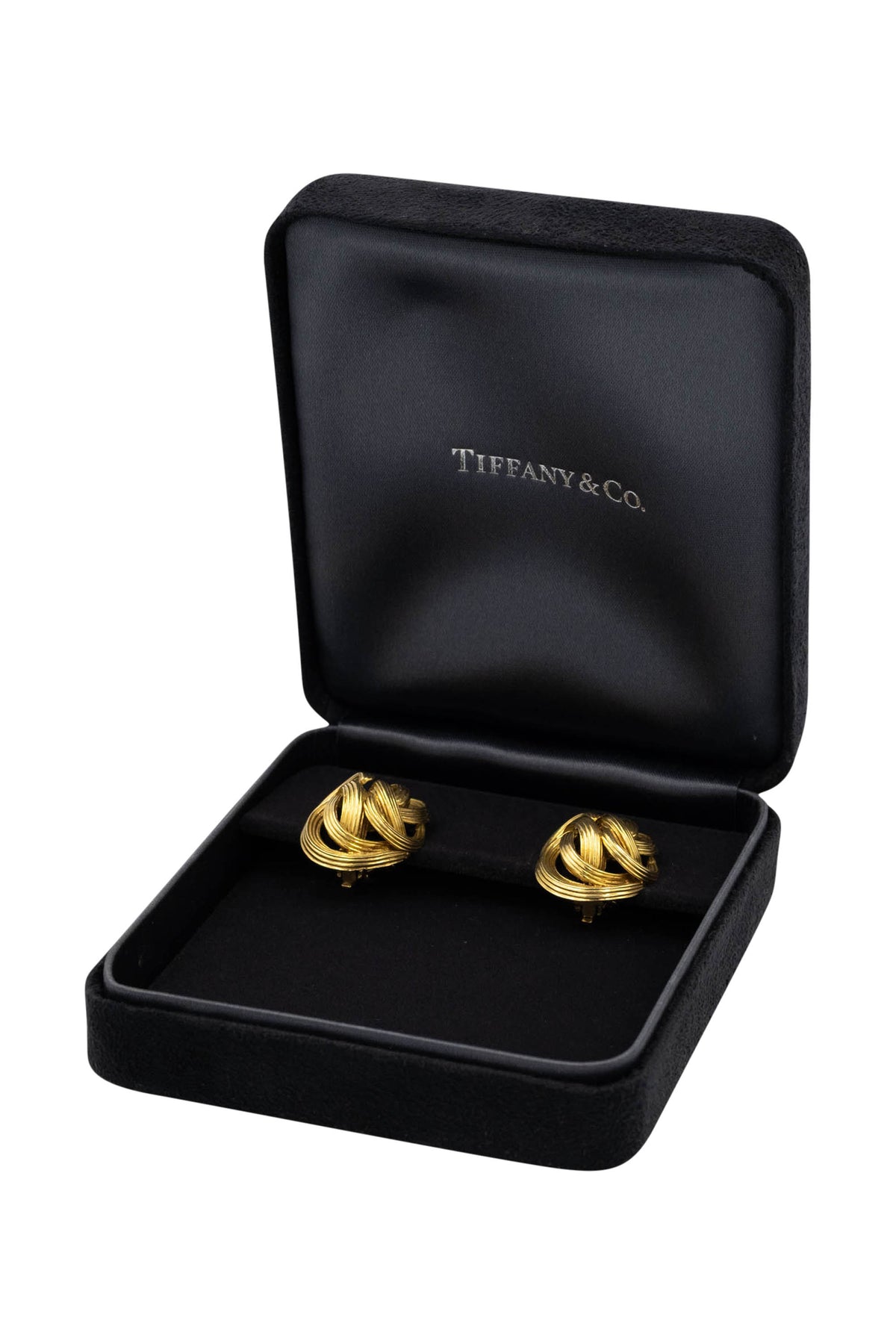 Tiffany & Co. By Angela Cummings 18k Gold Knot Clip Earrings 1970's