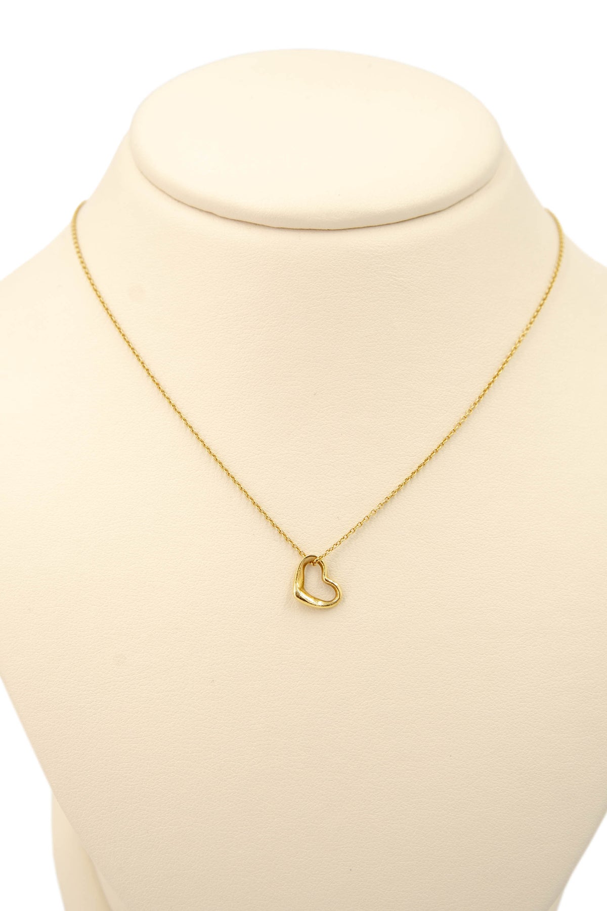 Tiffany & Co. Elsa Peretti 18k Gold Open Heart Necklace