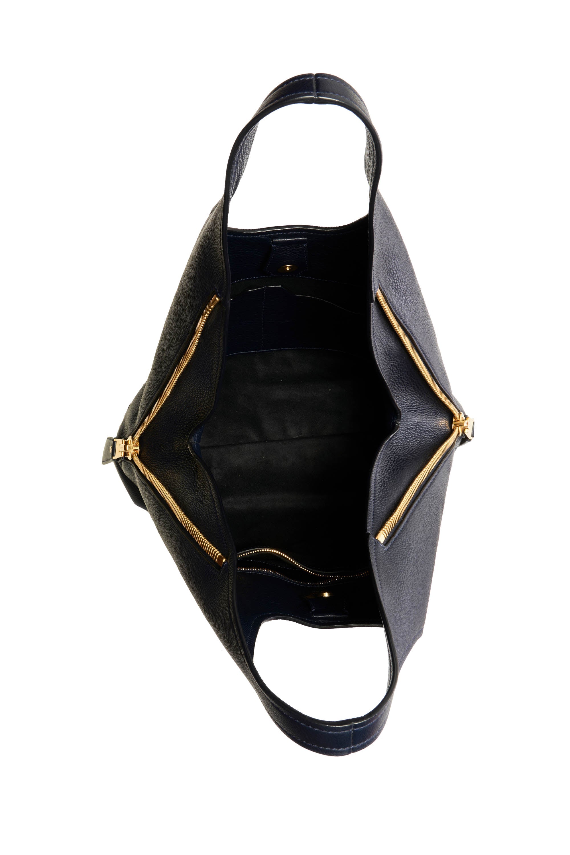 Tom Ford Navy and Gold Zipper Tote